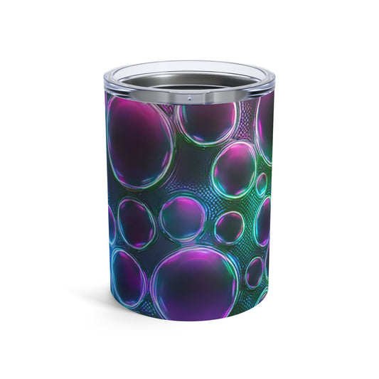 Vibrant Bubble Tumbler, 10oz Colorful Insulated Drink Cup, Unique Travel Mug for Parties, Gifts, Home Decor, Eco-Friendly Beverage Holder