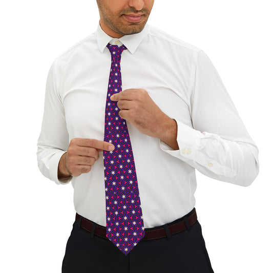 Vibrant Geometric Necktie for Stylish Men - Perfect for Weddings and Formal Events