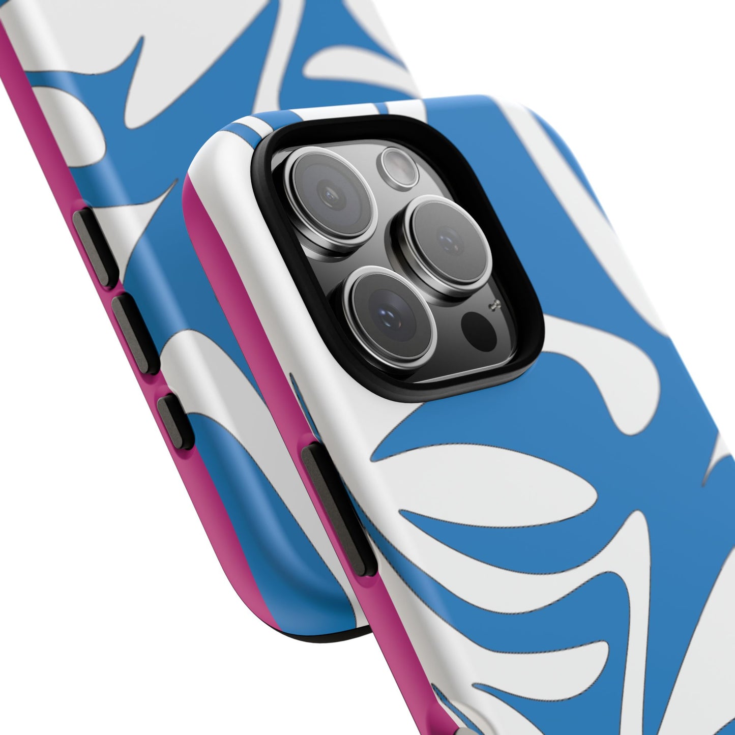 Stylish Tough Phone Case - Blue Abstract Design