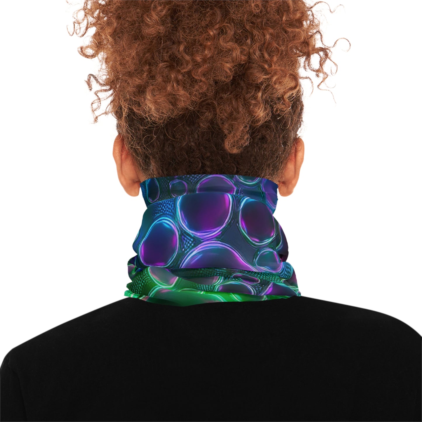 Colorful Bubble Design Midweight Neck Gaiter for Outdoor Adventures