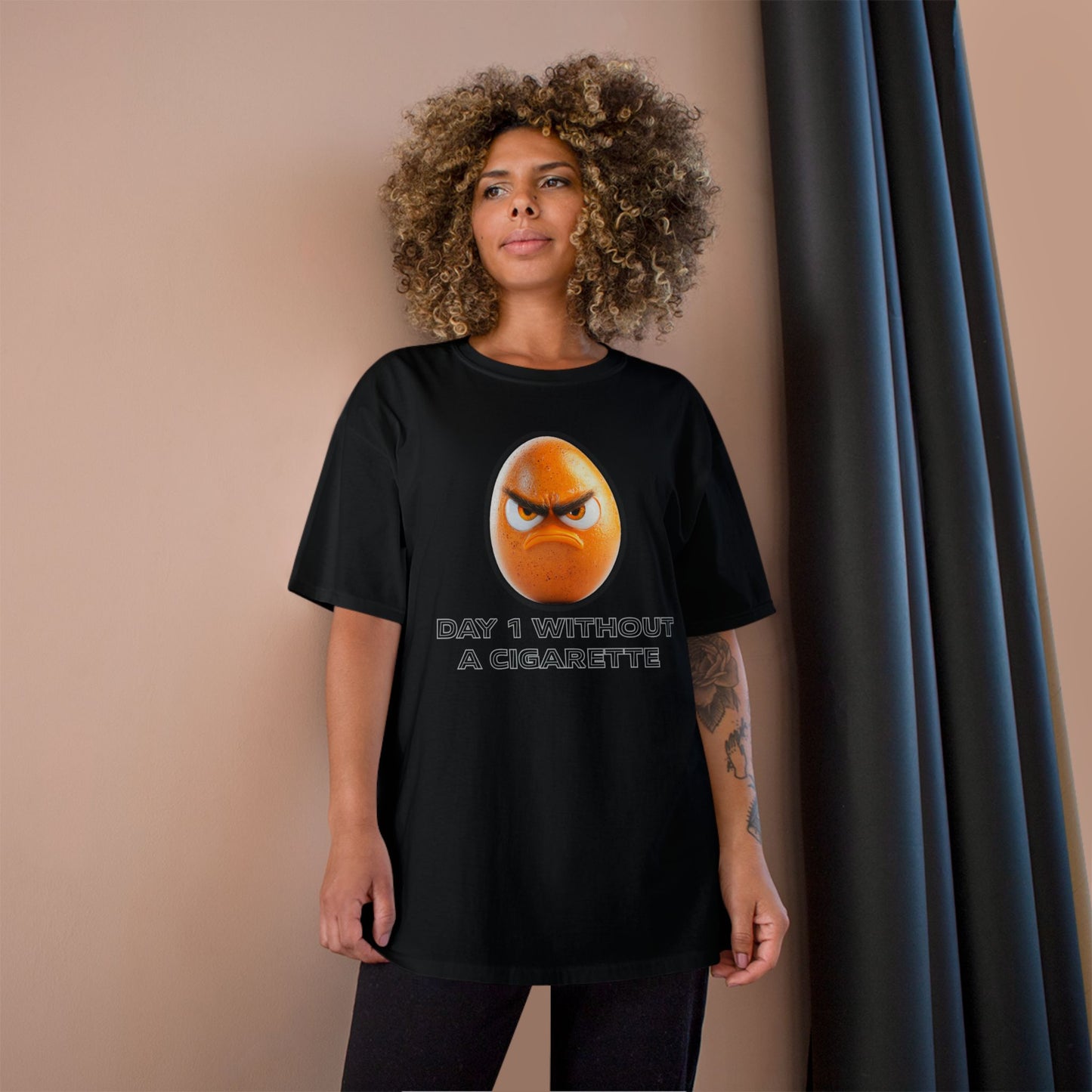 Quit Smoking Egg T-Shirt, Humor Tee, Quit Smoking Shirt, Gift for Smokers, Motivational Apparel, Fun Graphic Tee