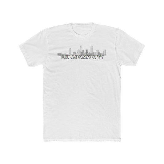 Oklahoma City Skyline Unisex Cotton Crew Tee, Casual Wear, Travel Souvenir, Gift for City Lovers, Summer T-Shirt, Urban Fashion