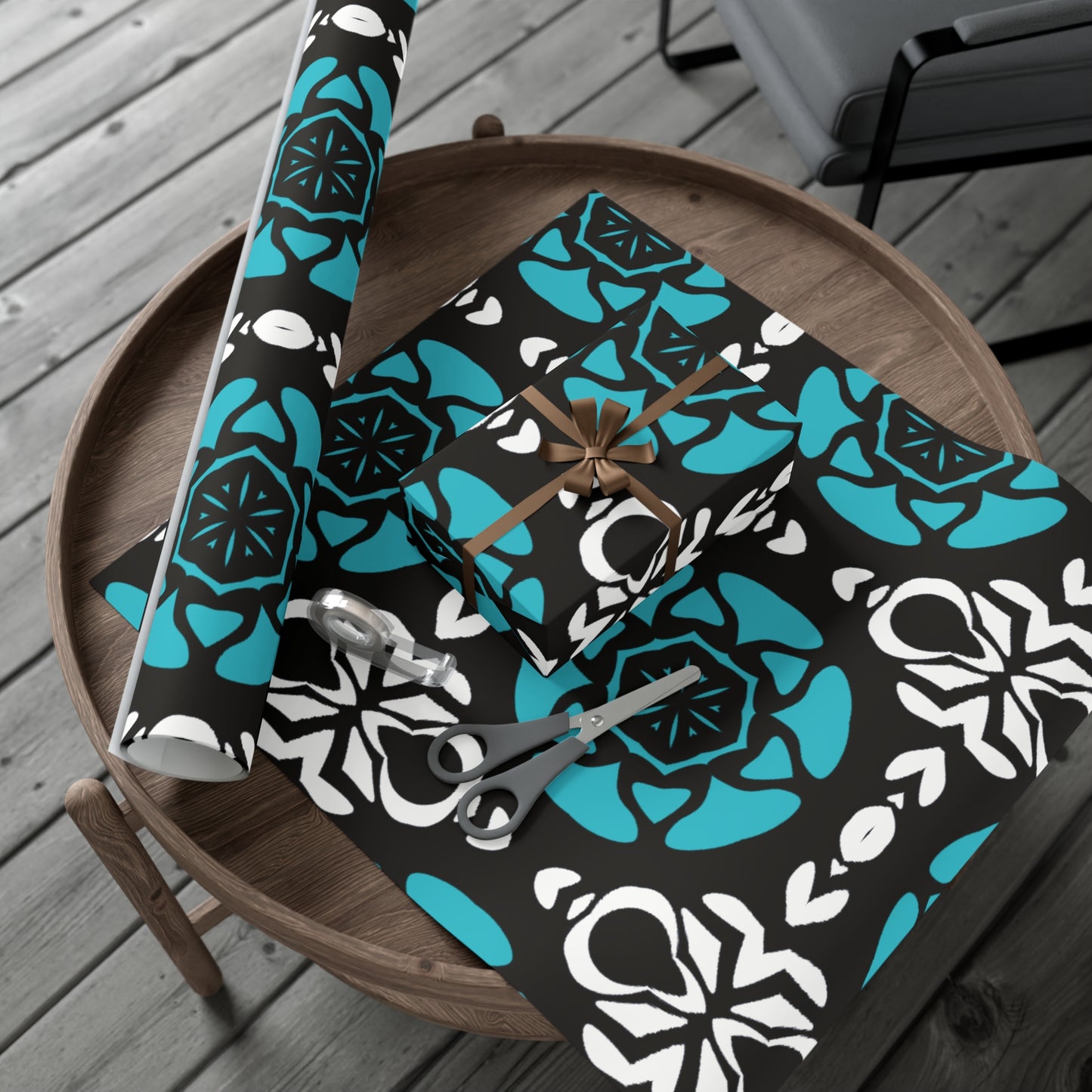 Festive Gift Wrap Papers - Colorful Geometric Pattern for Holidays & Celebrations