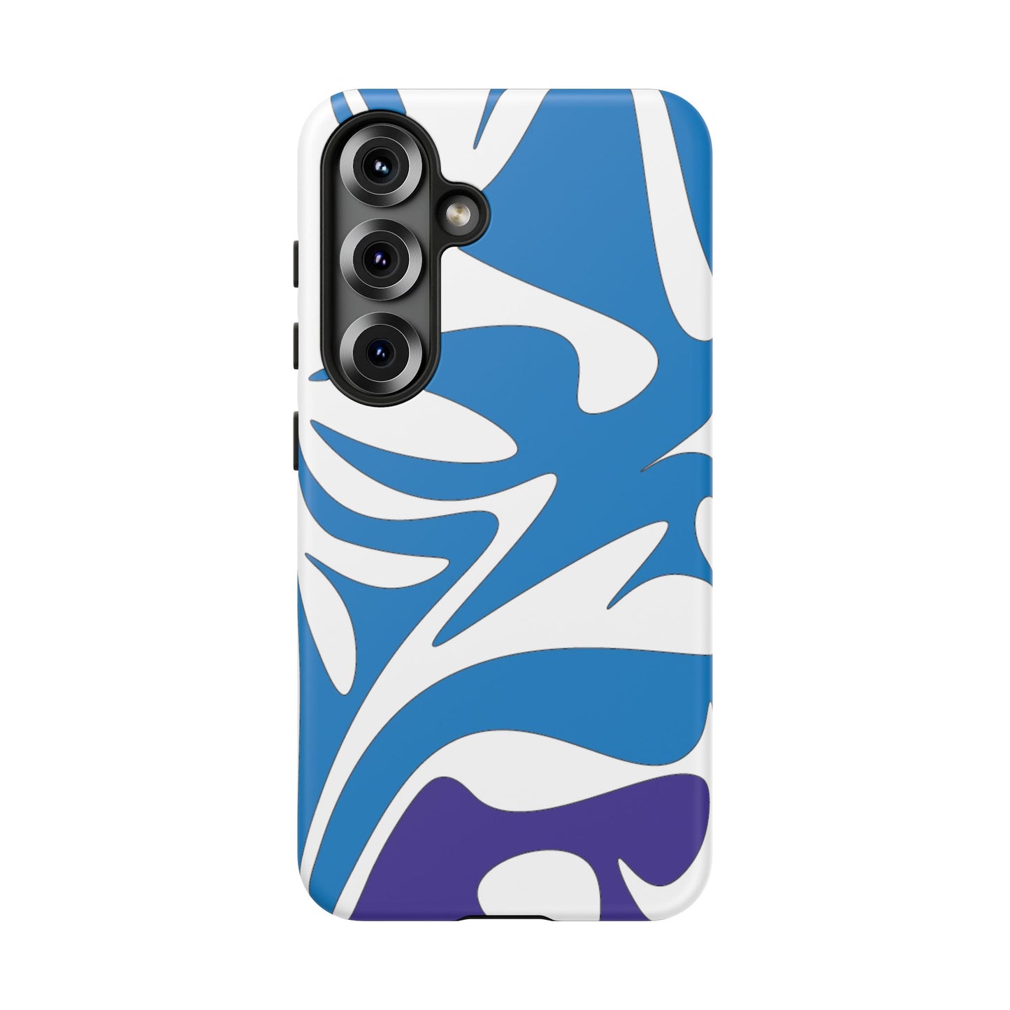 Stylish Tough Phone Case - Blue Abstract Design