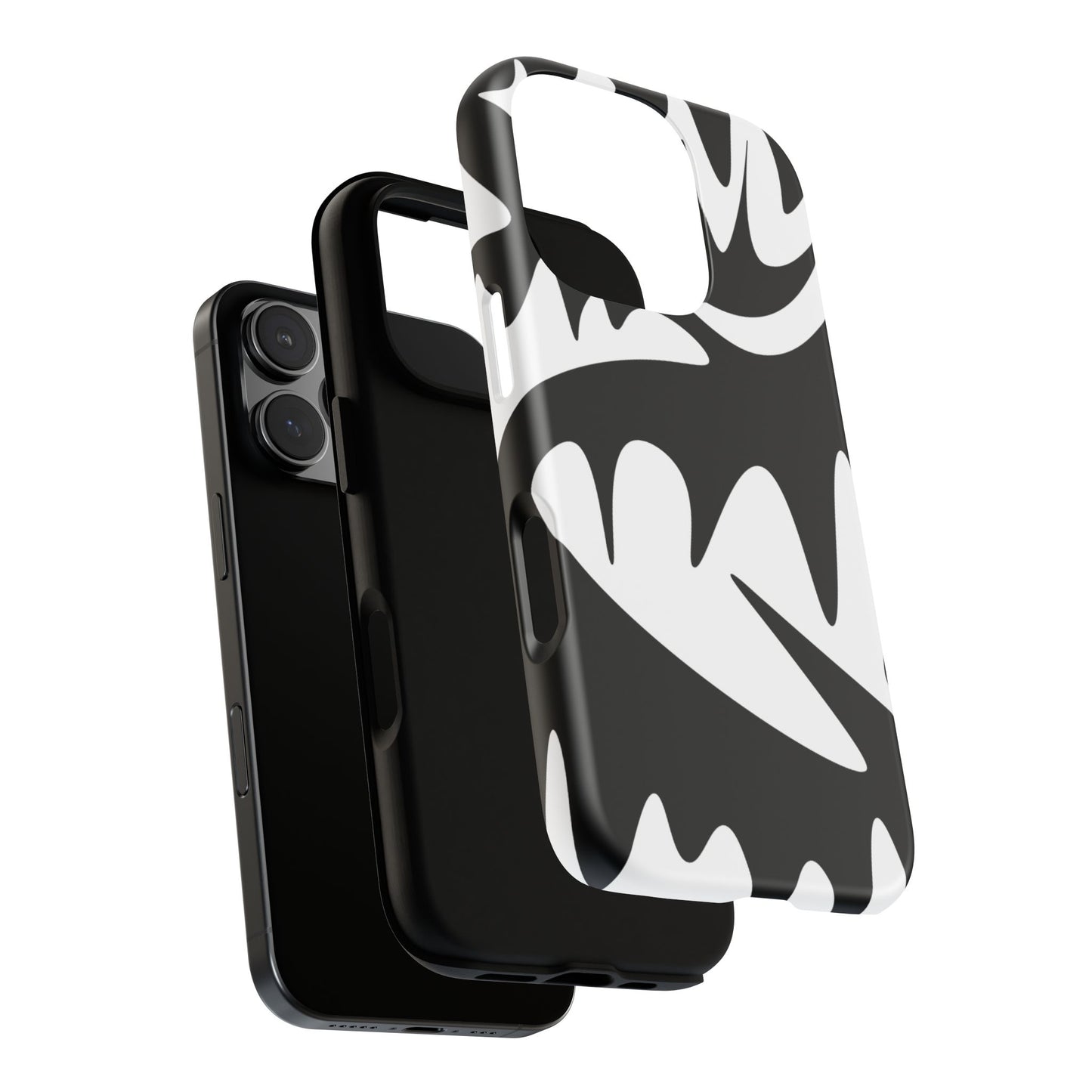 Tough Cases: Bold Black & White Monster Design Phone Case for Trendsetters