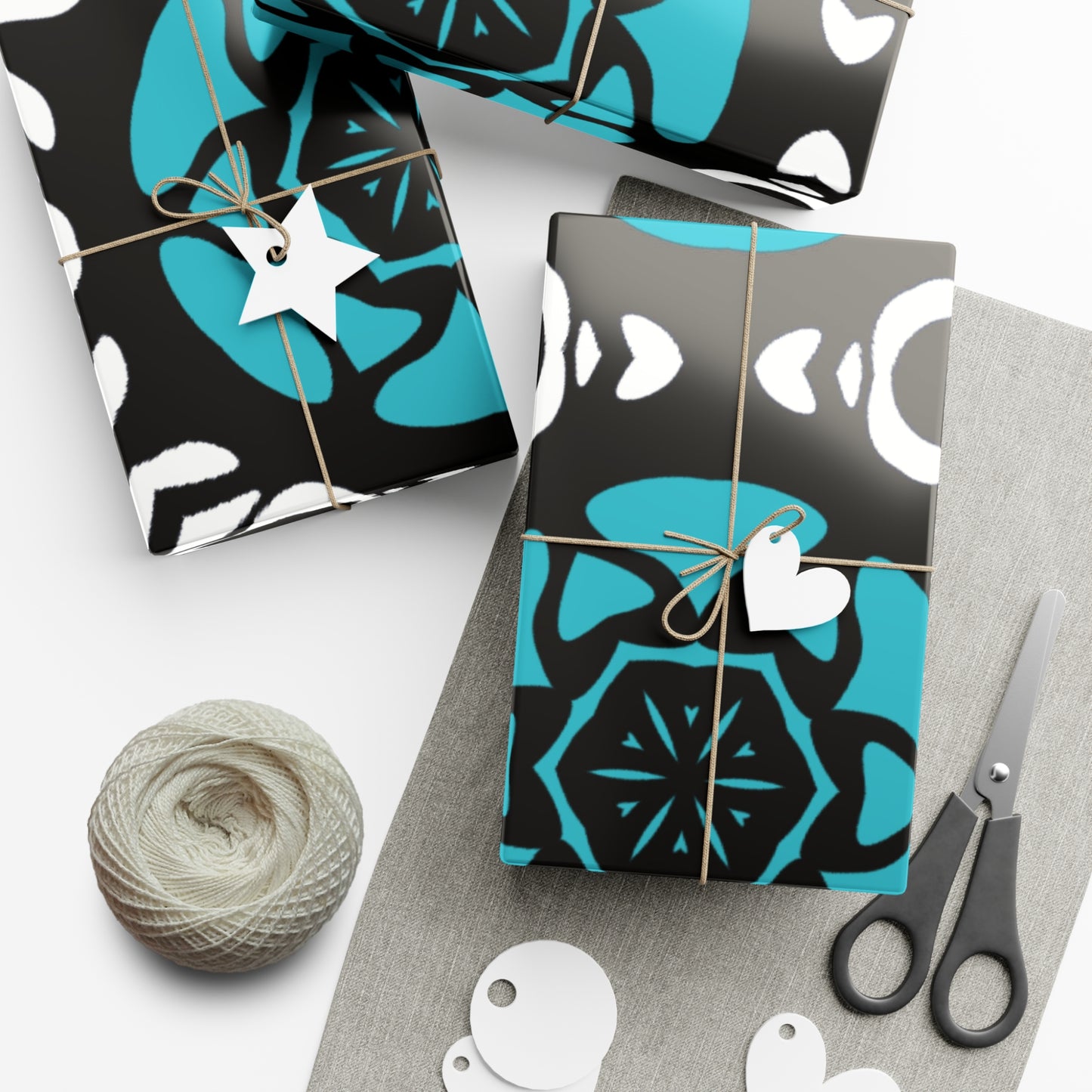Festive Gift Wrap Papers - Colorful Geometric Pattern for Holidays & Celebrations