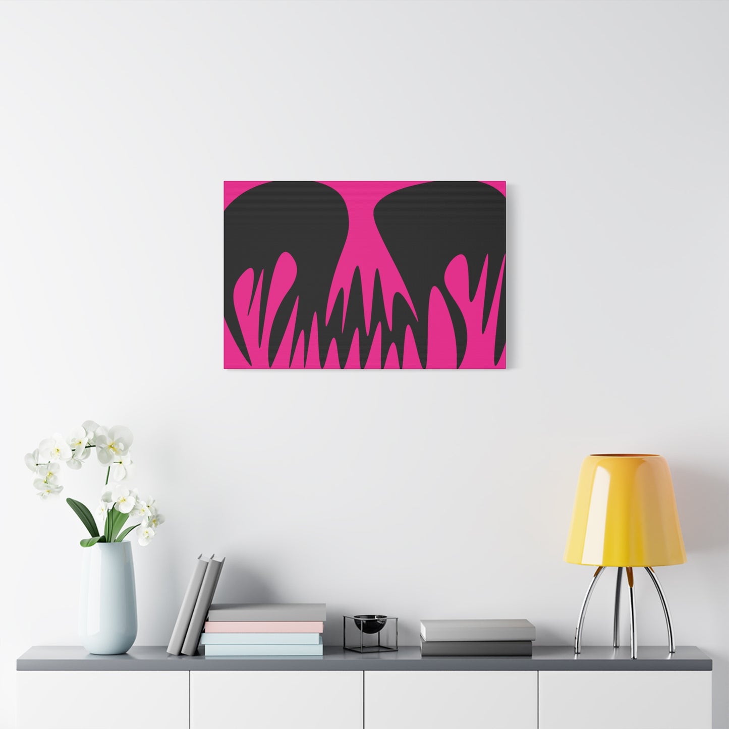 Bold Pink Canvas Art Print - Abstract Wall Decor for Modern Spaces