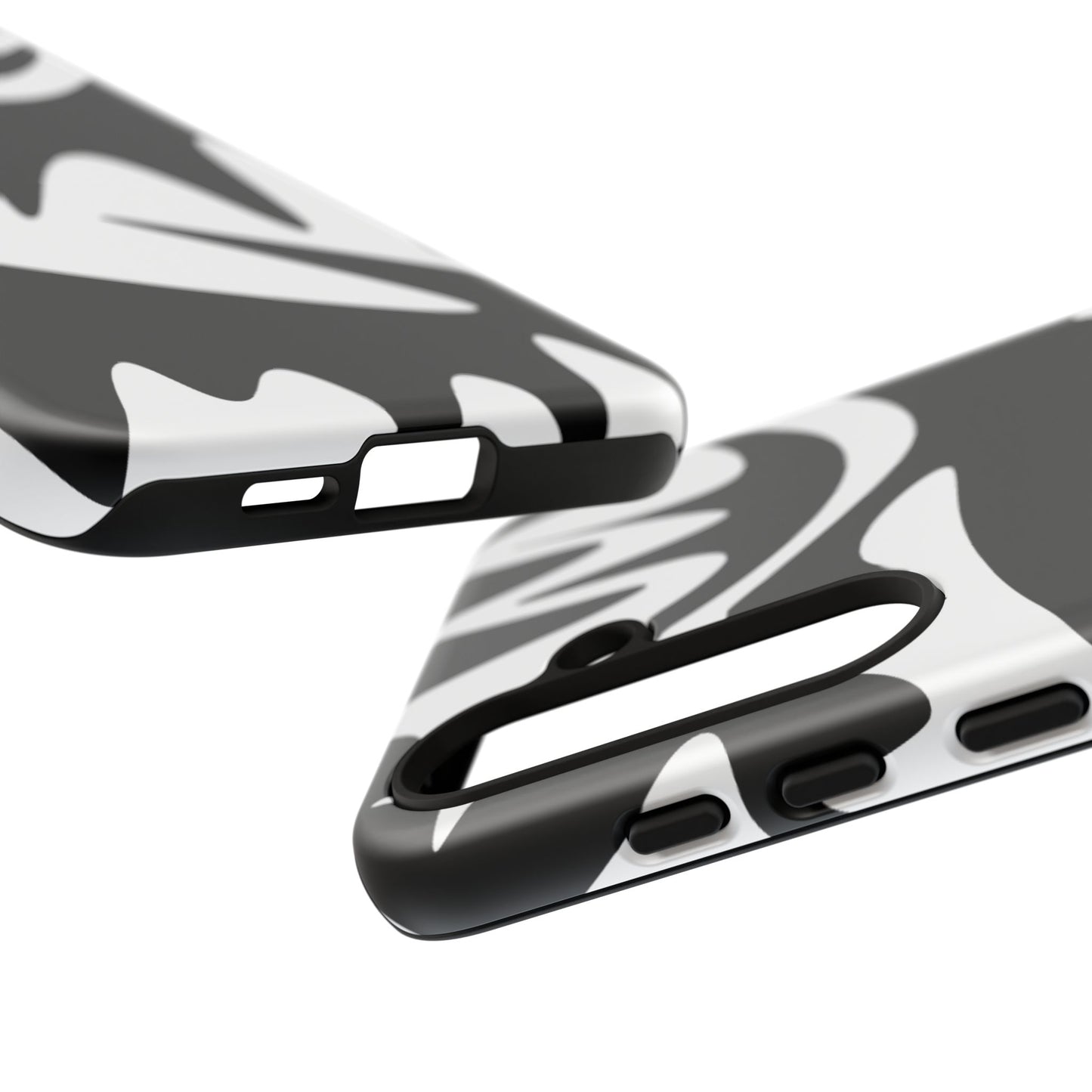 Tough Cases: Bold Black & White Monster Design Phone Case for Trendsetters