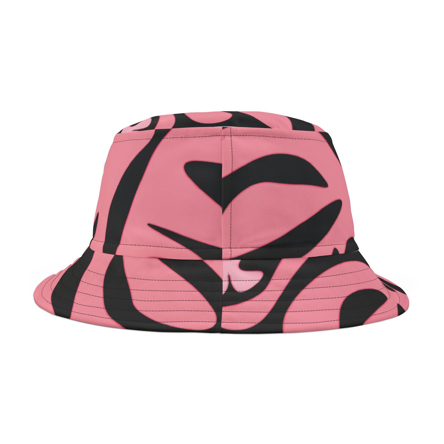 Trendy Pink Abstract Bucket Hat for Fashion Lovers