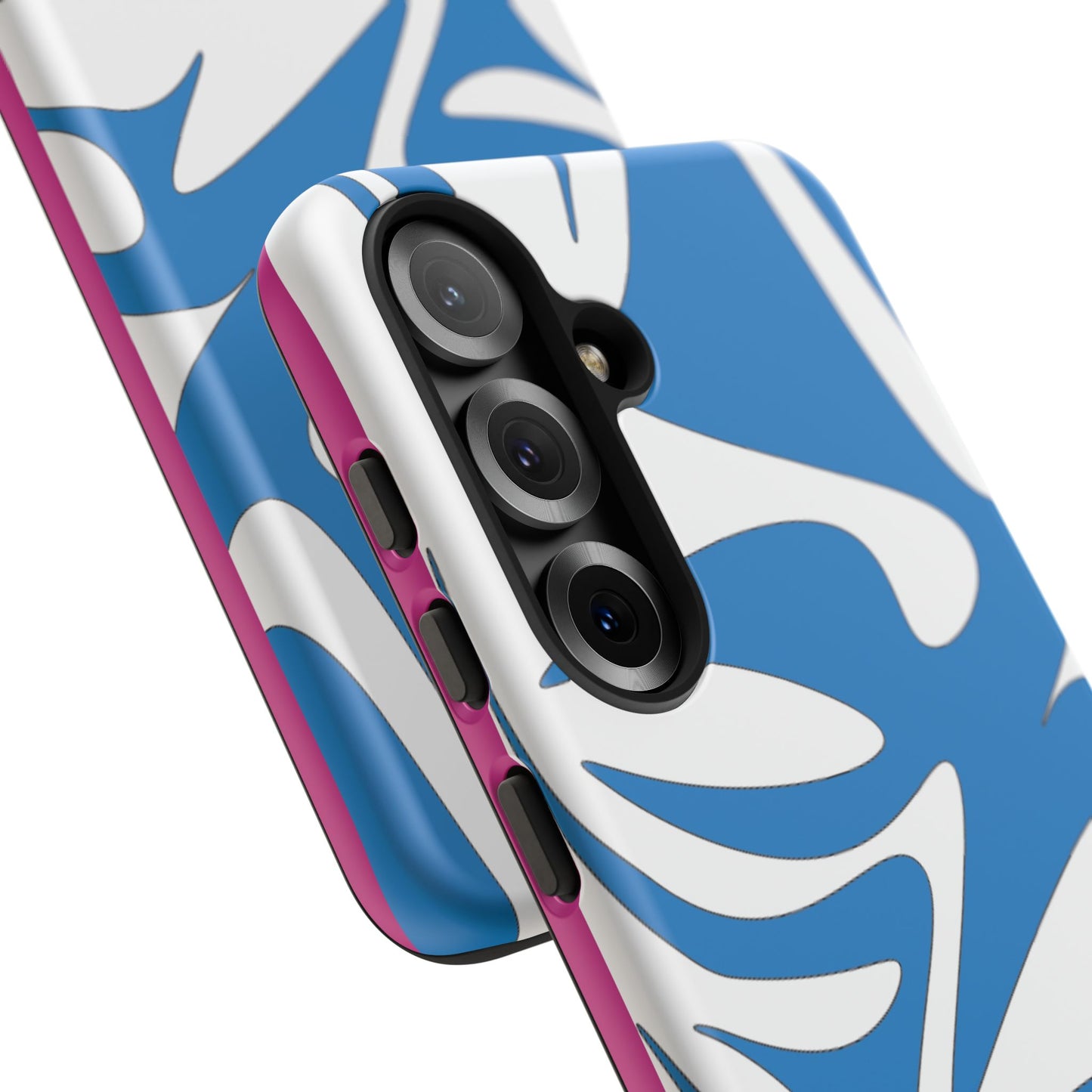Stylish Tough Phone Case - Blue Abstract Design