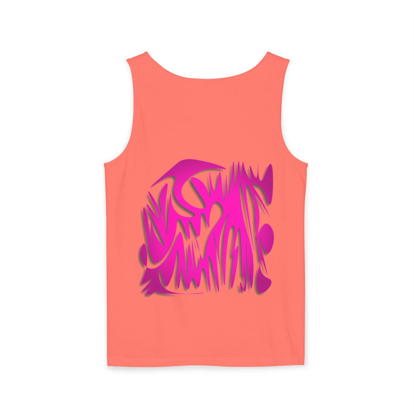 Vibrant Unisex Garment-Dyed Tank Top with Abstract Design