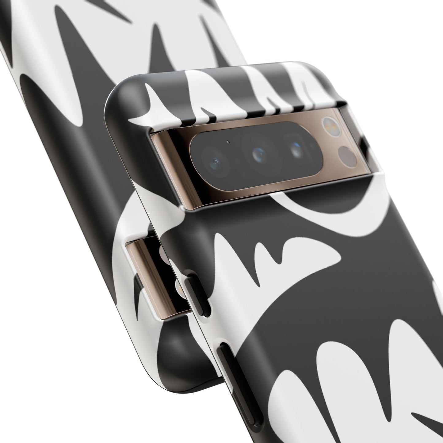 Tough Cases: Bold Black & White Monster Design Phone Case for Trendsetters