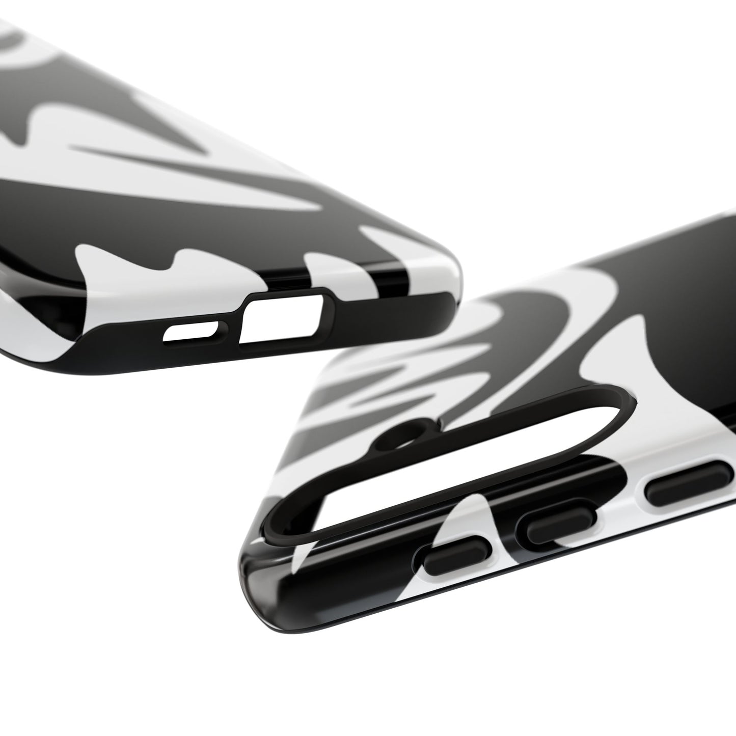 Tough Cases: Bold Black & White Monster Design Phone Case for Trendsetters