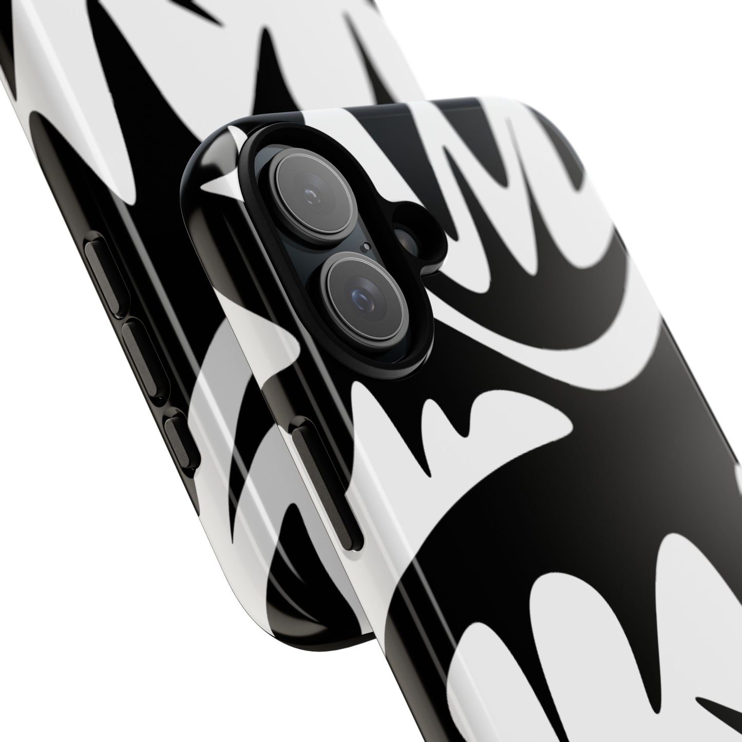 Tough Cases: Bold Black & White Monster Design Phone Case for Trendsetters