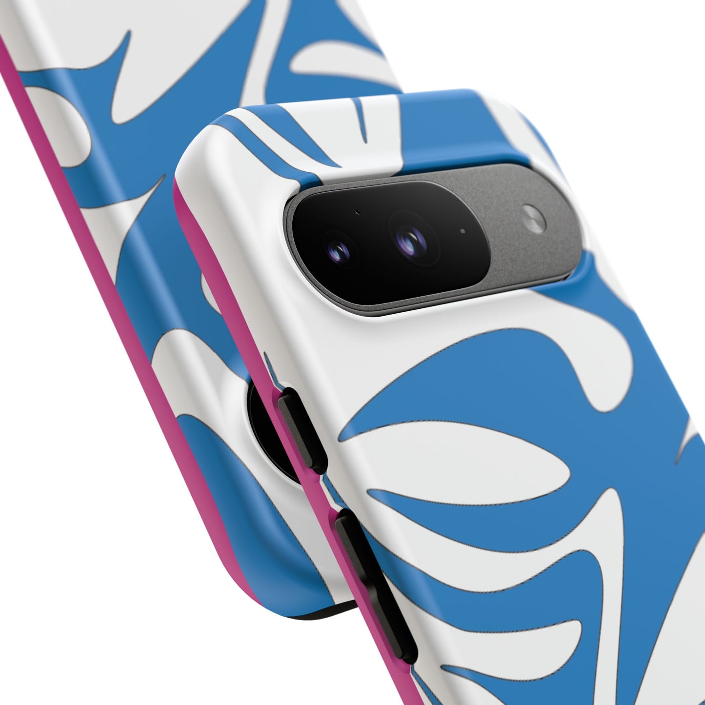 Stylish Tough Phone Case - Blue Abstract Design
