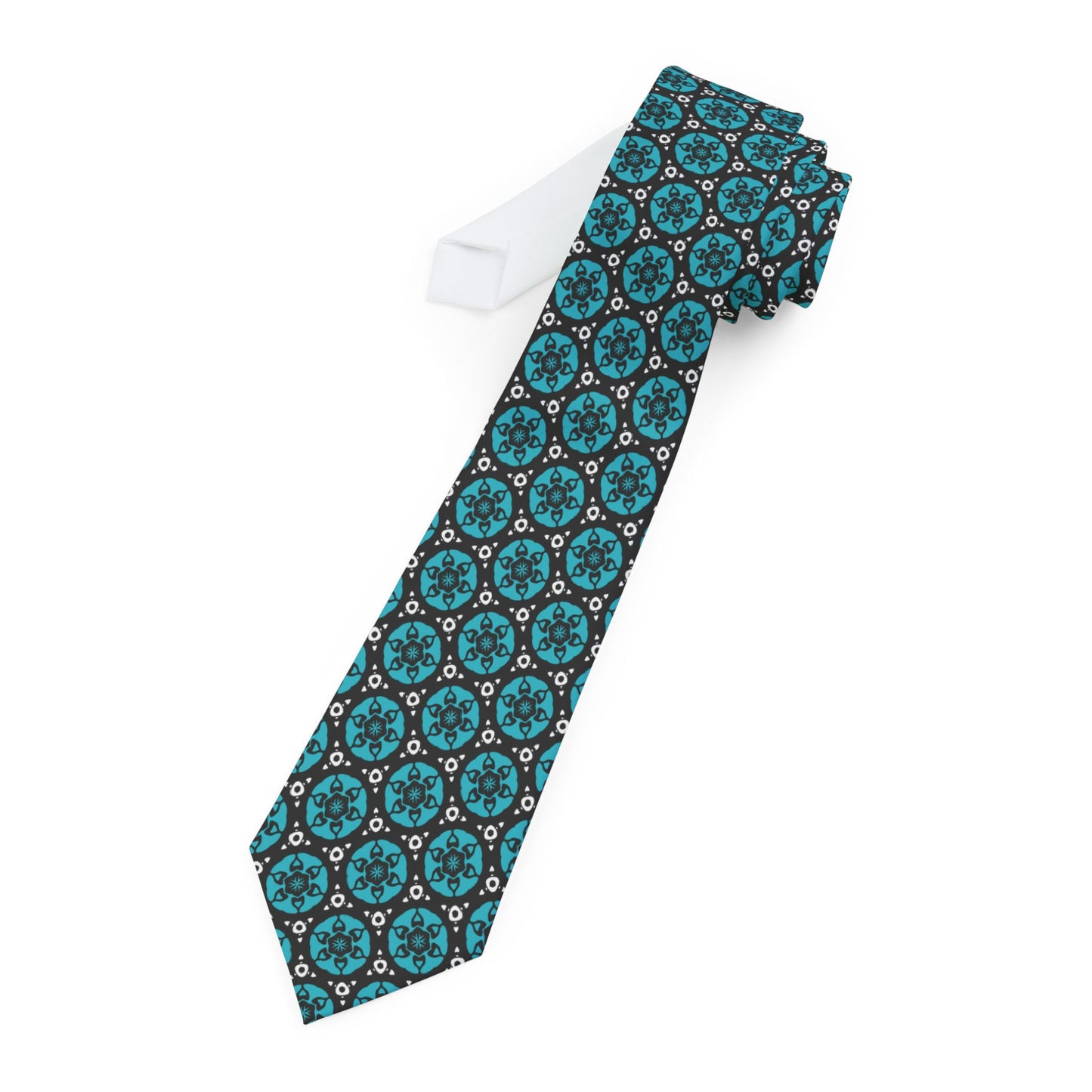 Turquoise Pattern Necktie - Stylish Accessory for Men