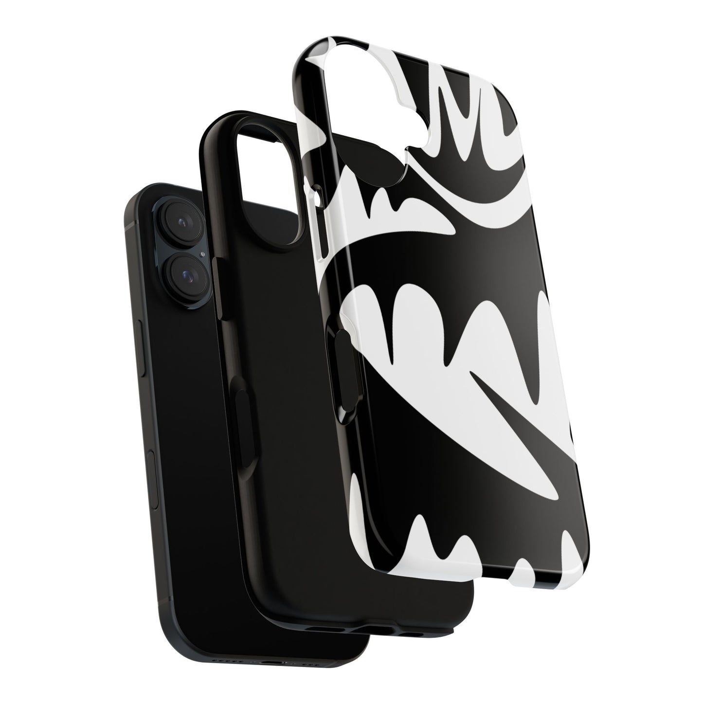 Tough Cases: Bold Black & White Monster Design Phone Case for Trendsetters