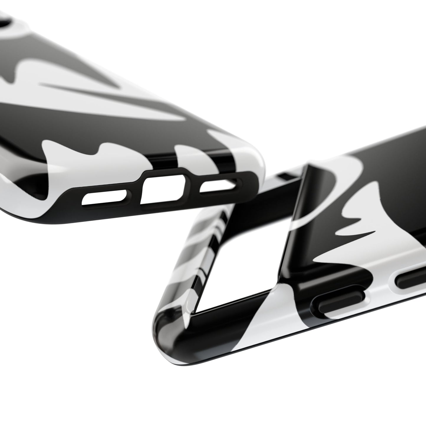 Tough Cases: Bold Black & White Monster Design Phone Case for Trendsetters