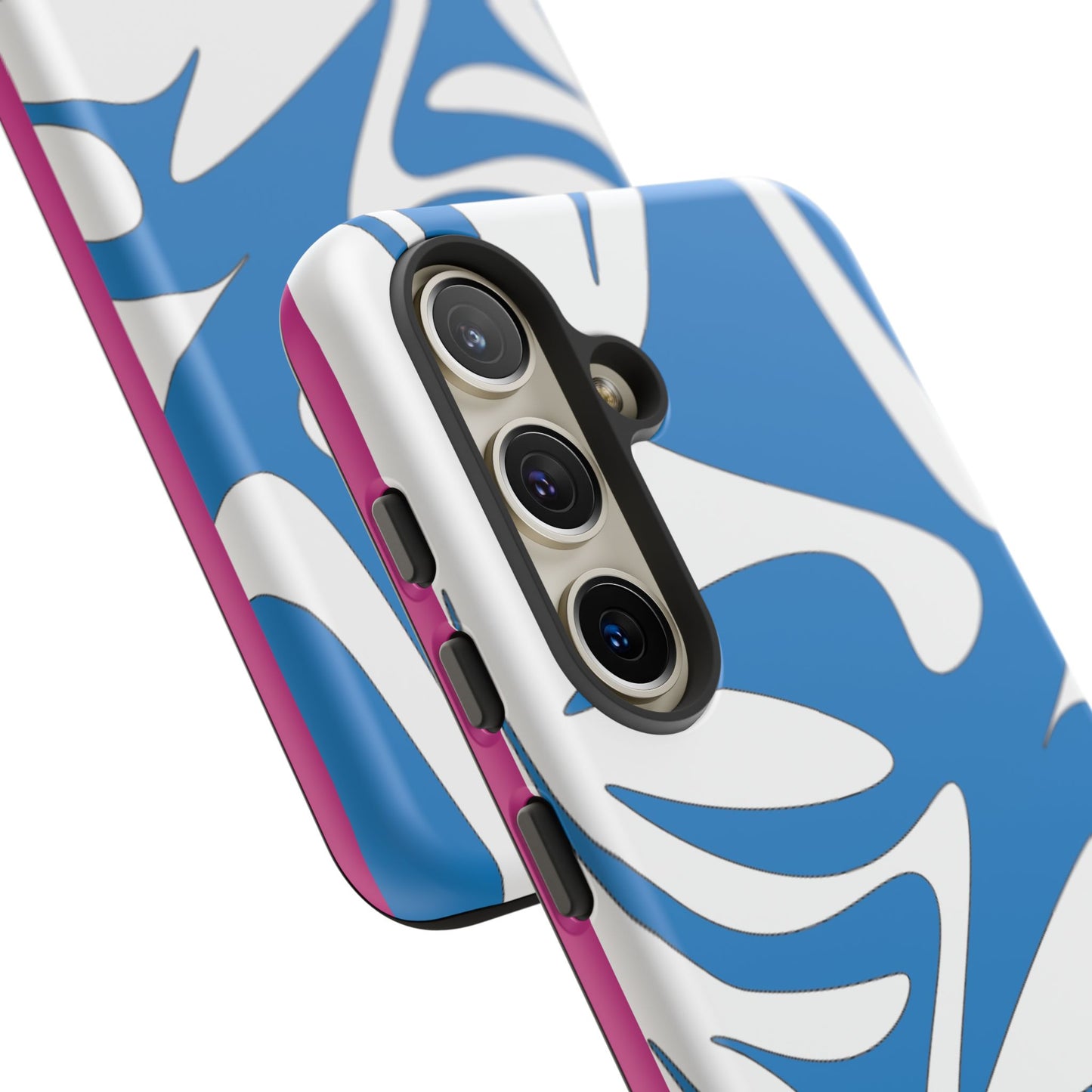 Stylish Tough Phone Case - Blue Abstract Design