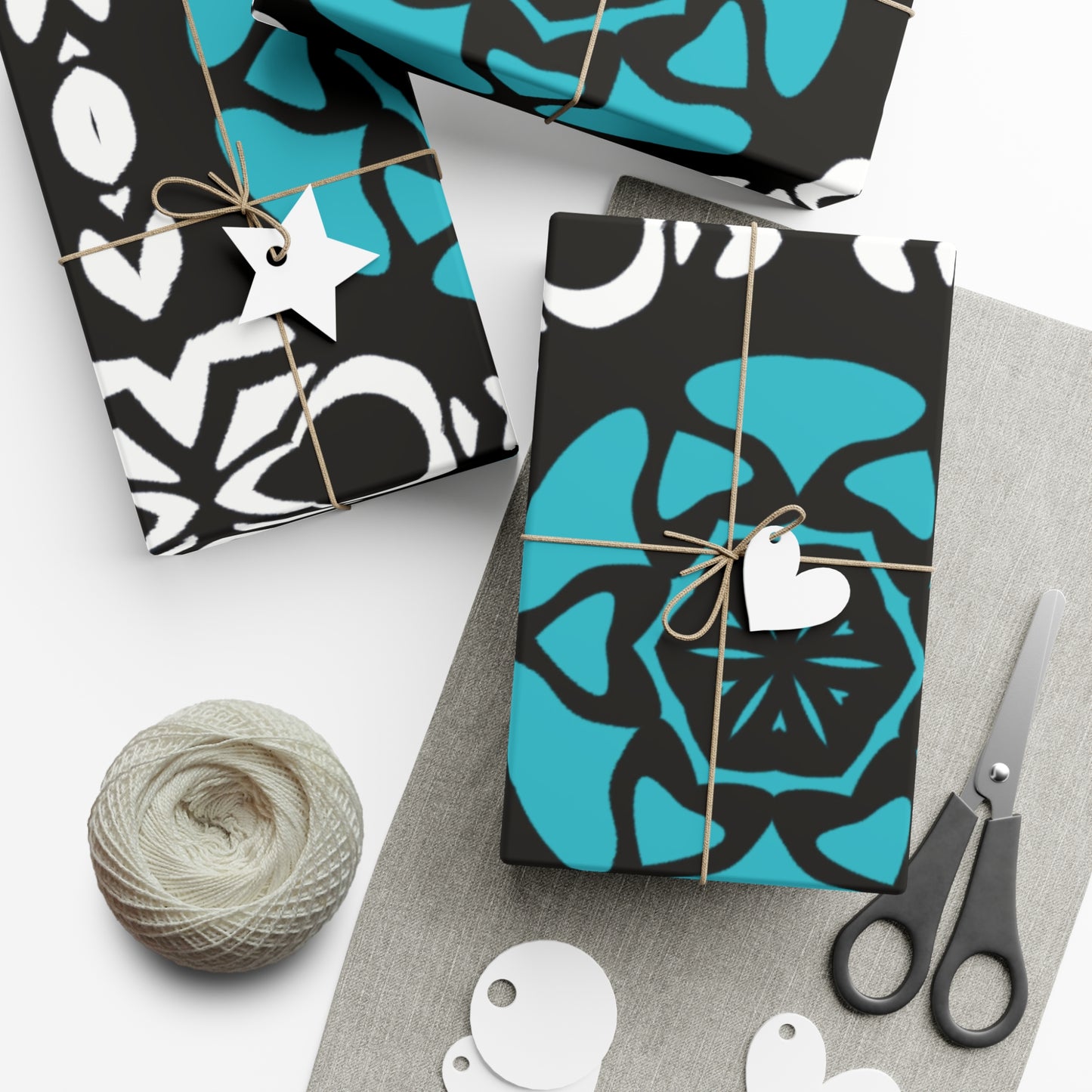 Festive Gift Wrap Papers - Colorful Geometric Pattern for Holidays & Celebrations