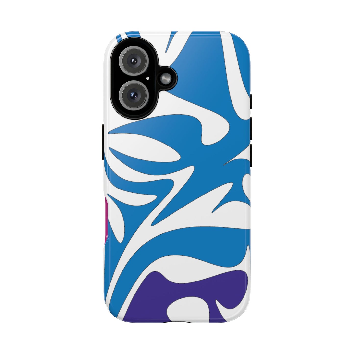 Stylish Tough Phone Case - Blue Abstract Design