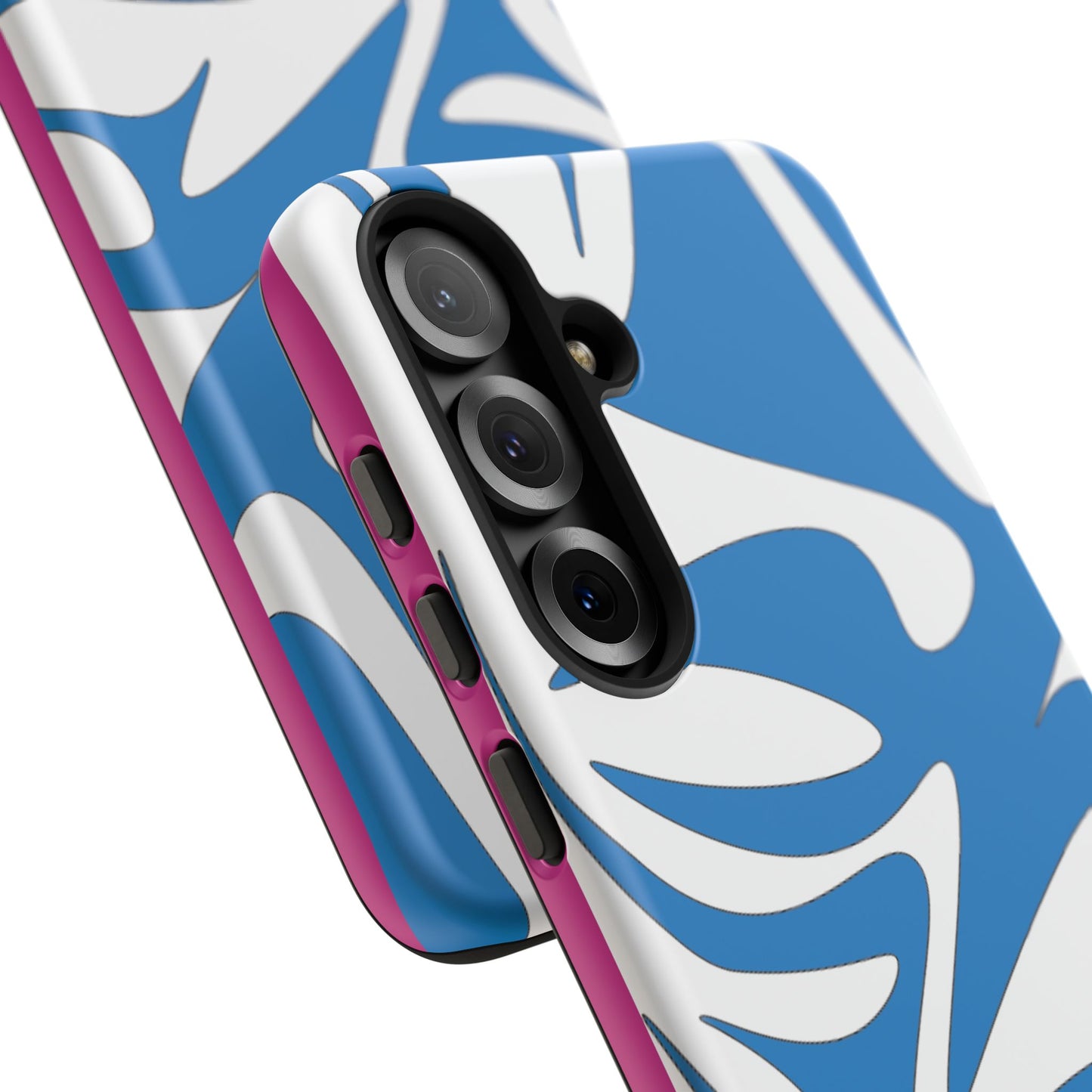 Stylish Tough Phone Case - Blue Abstract Design