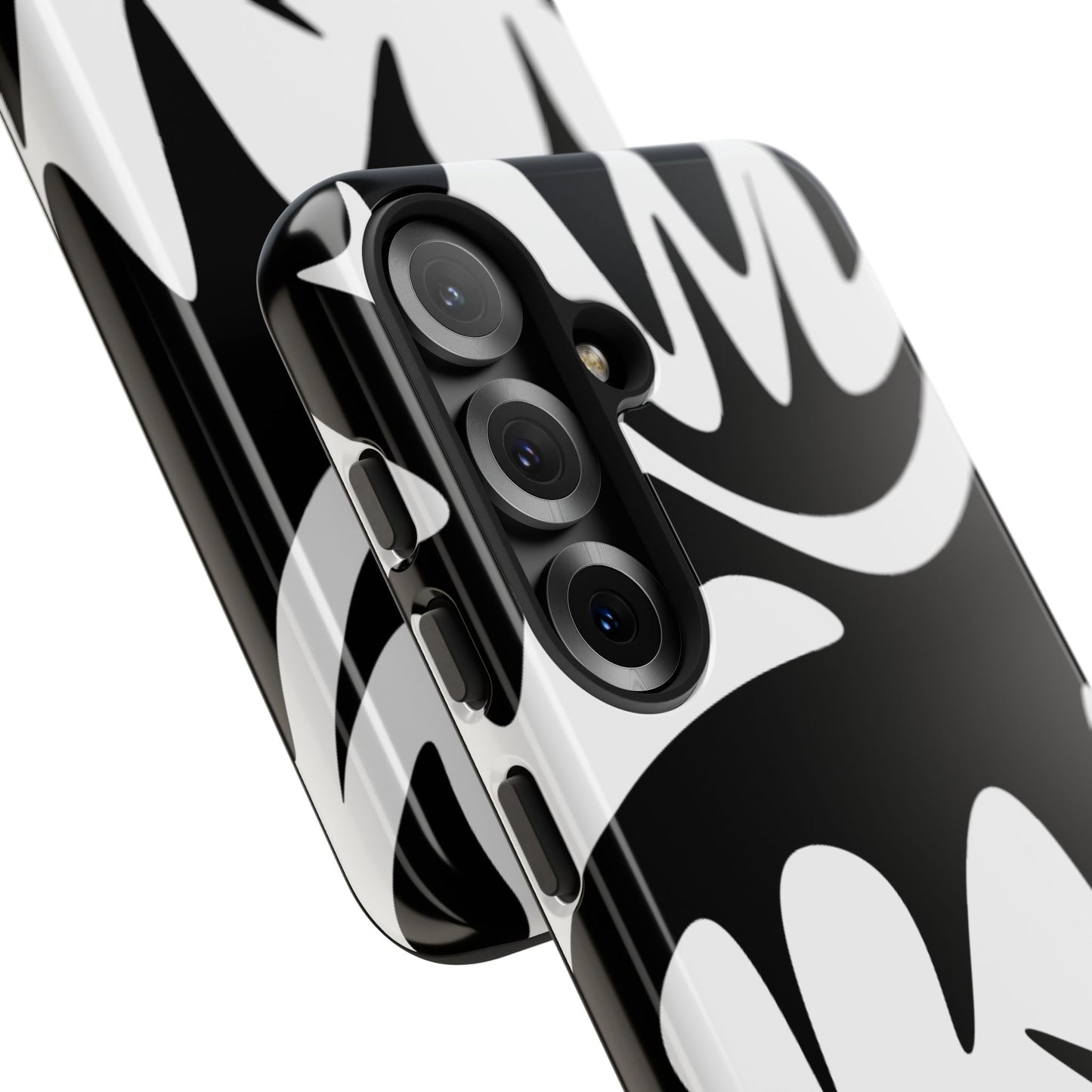 Tough Cases: Bold Black & White Monster Design Phone Case for Trendsetters