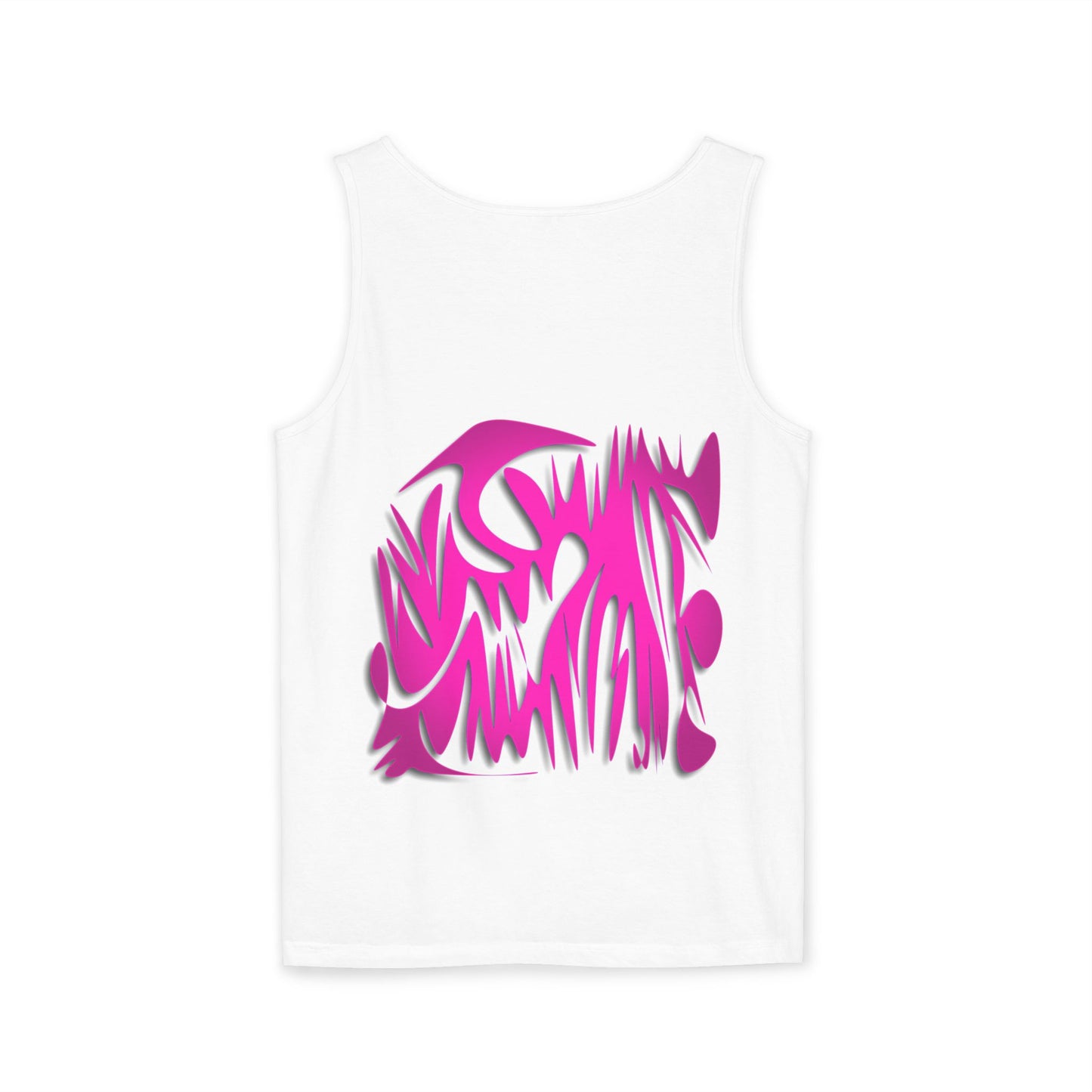 Vibrant Unisex Garment-Dyed Tank Top with Abstract Design