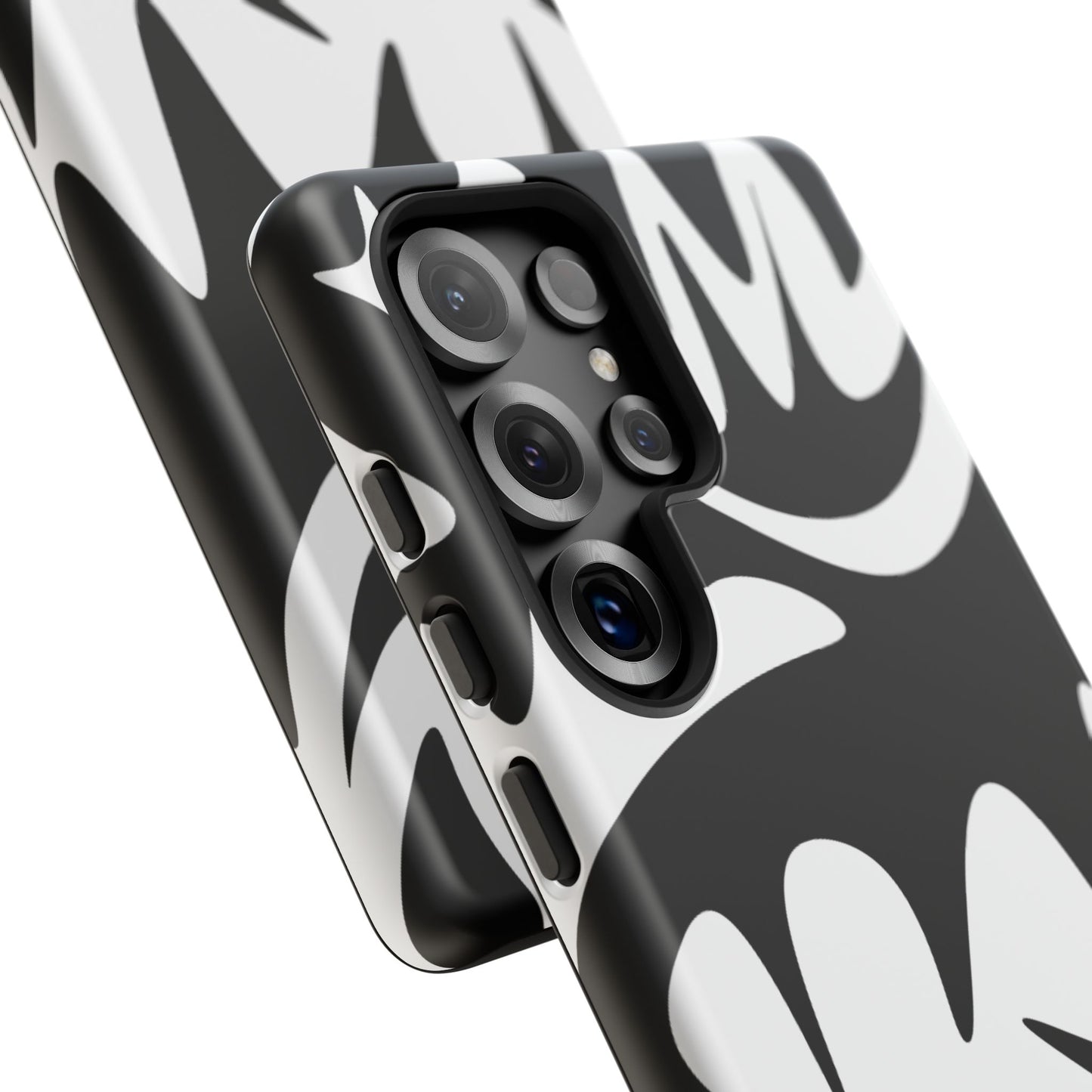 Tough Cases: Bold Black & White Monster Design Phone Case for Trendsetters