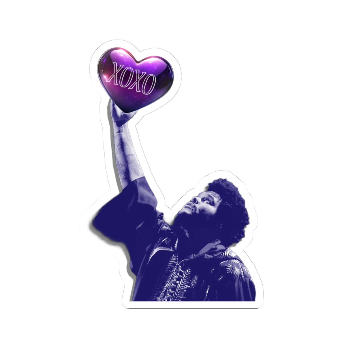XOXO Heart Kiss-Cut Stickers - Stylish Vinyl Art for Love & Celebration