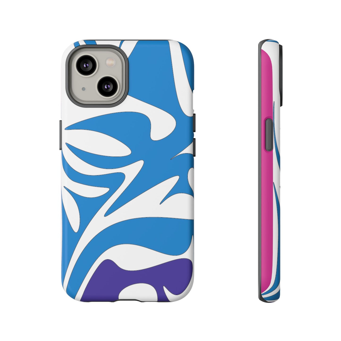 Stylish Tough Phone Case - Blue Abstract Design