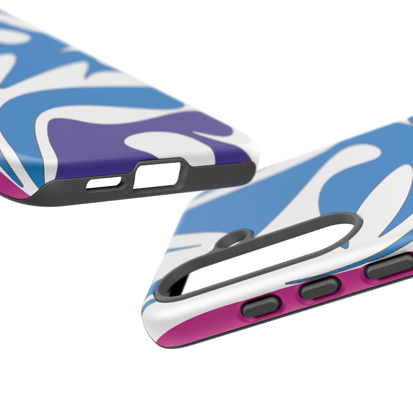 Stylish Tough Phone Case - Blue Abstract Design