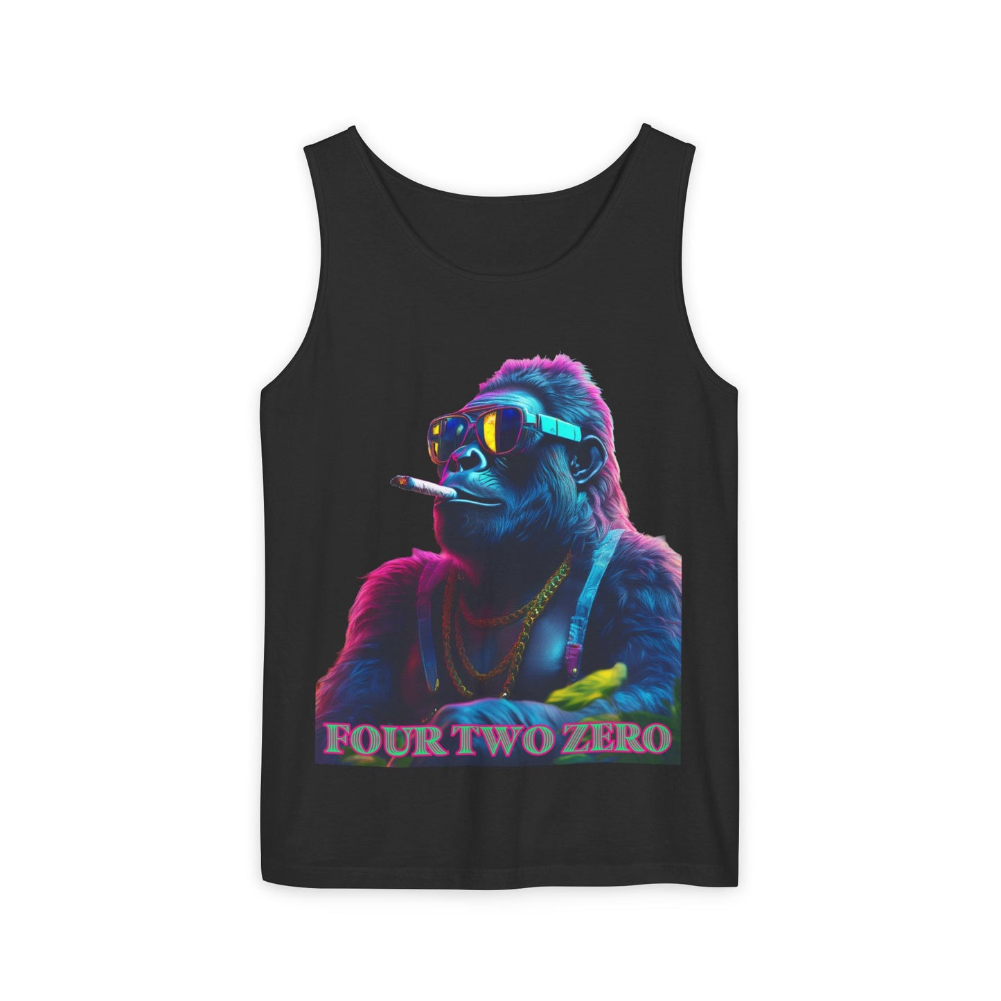 Four Two Zero Gorilla Tank Top - Unisex Garment-Dyed Summer Wear