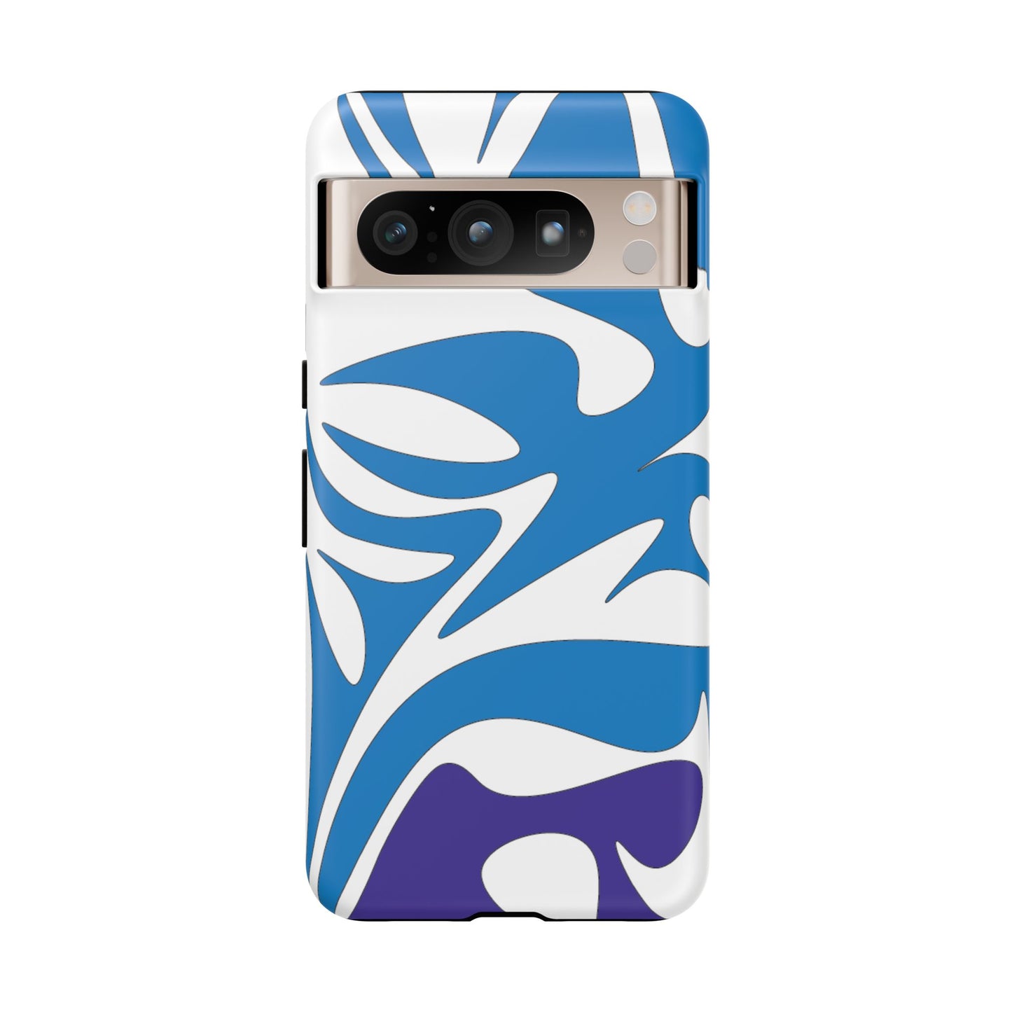 Stylish Tough Phone Case - Blue Abstract Design