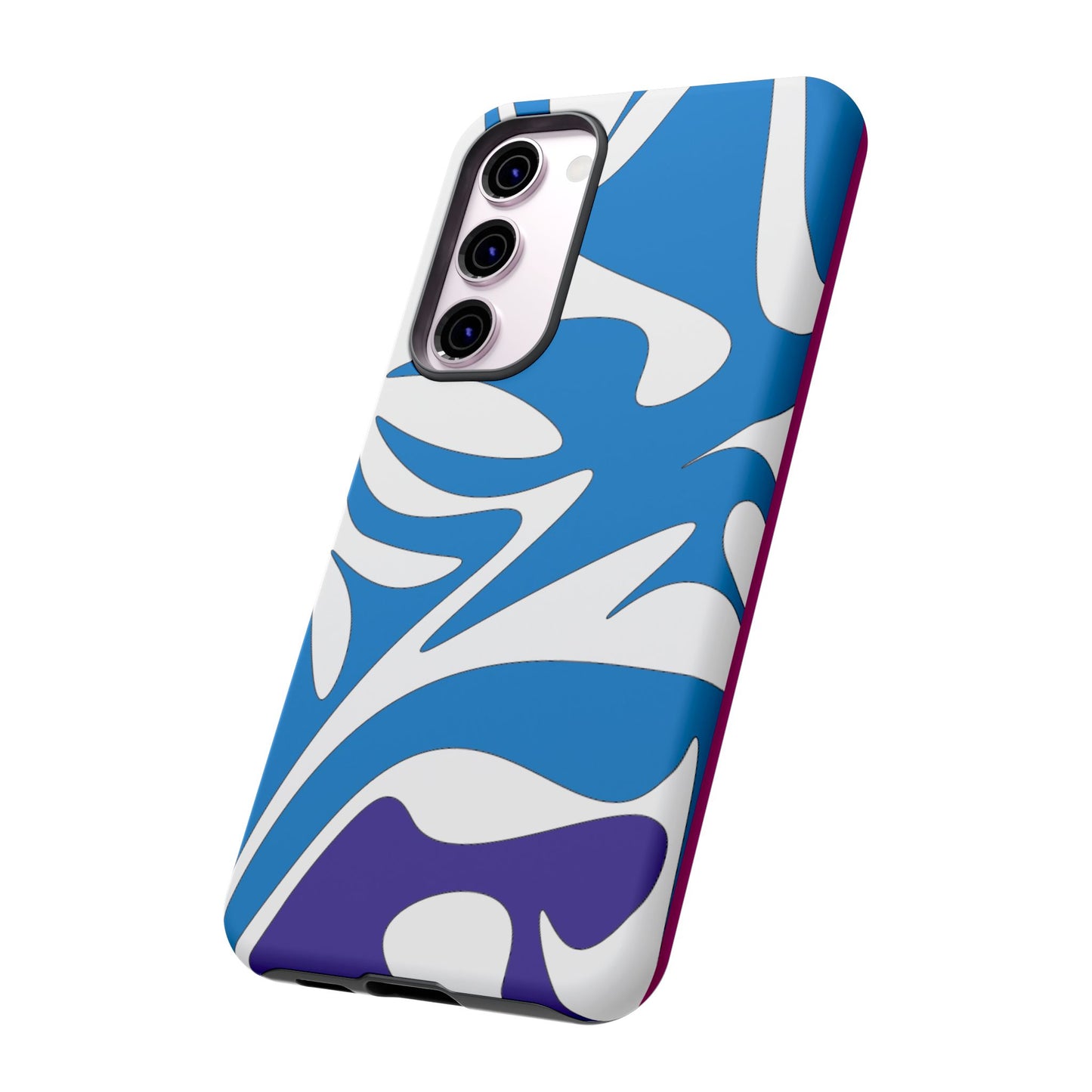 Stylish Tough Phone Case - Blue Abstract Design
