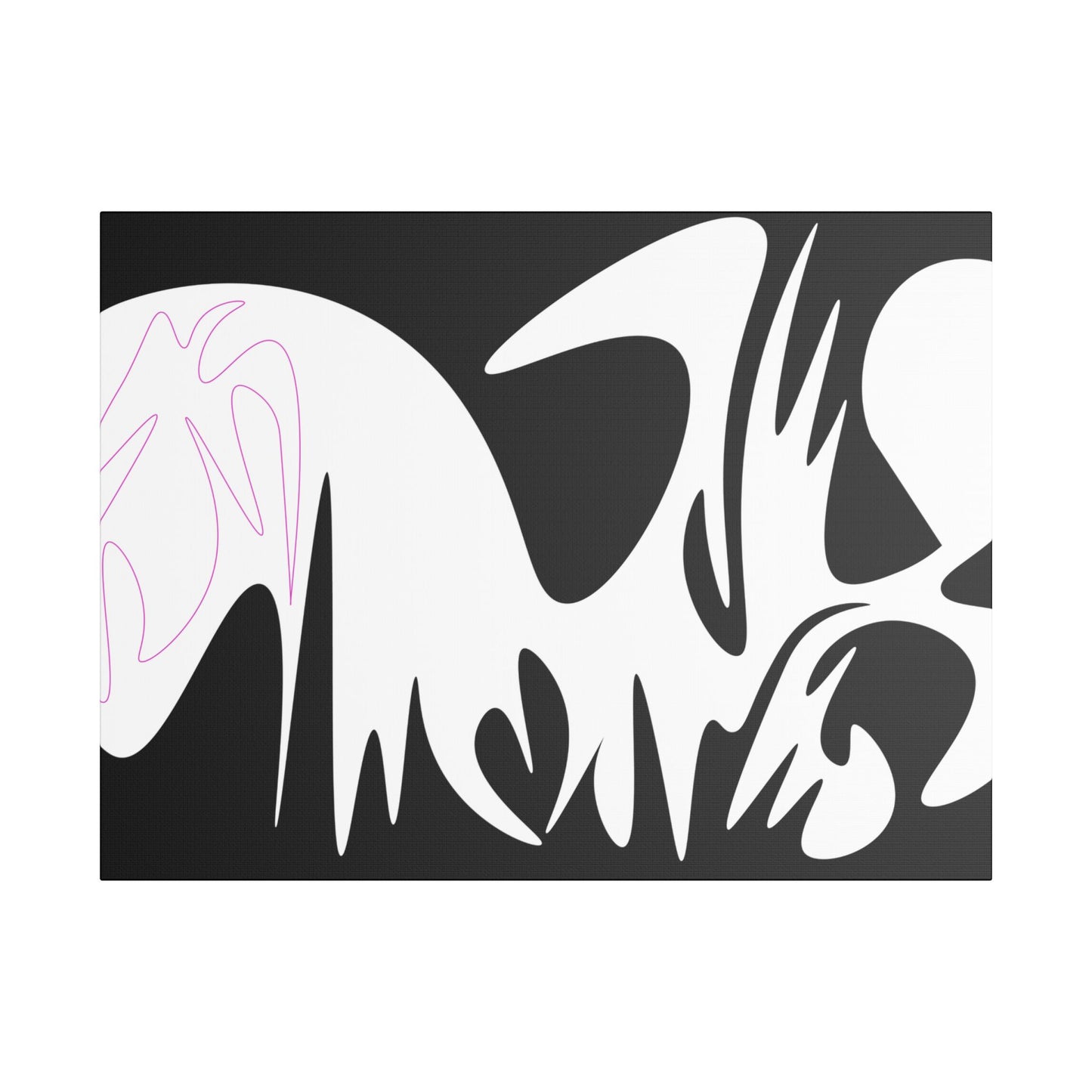 Abstract Art Canvas Print - Modern Black and White Wall Decor