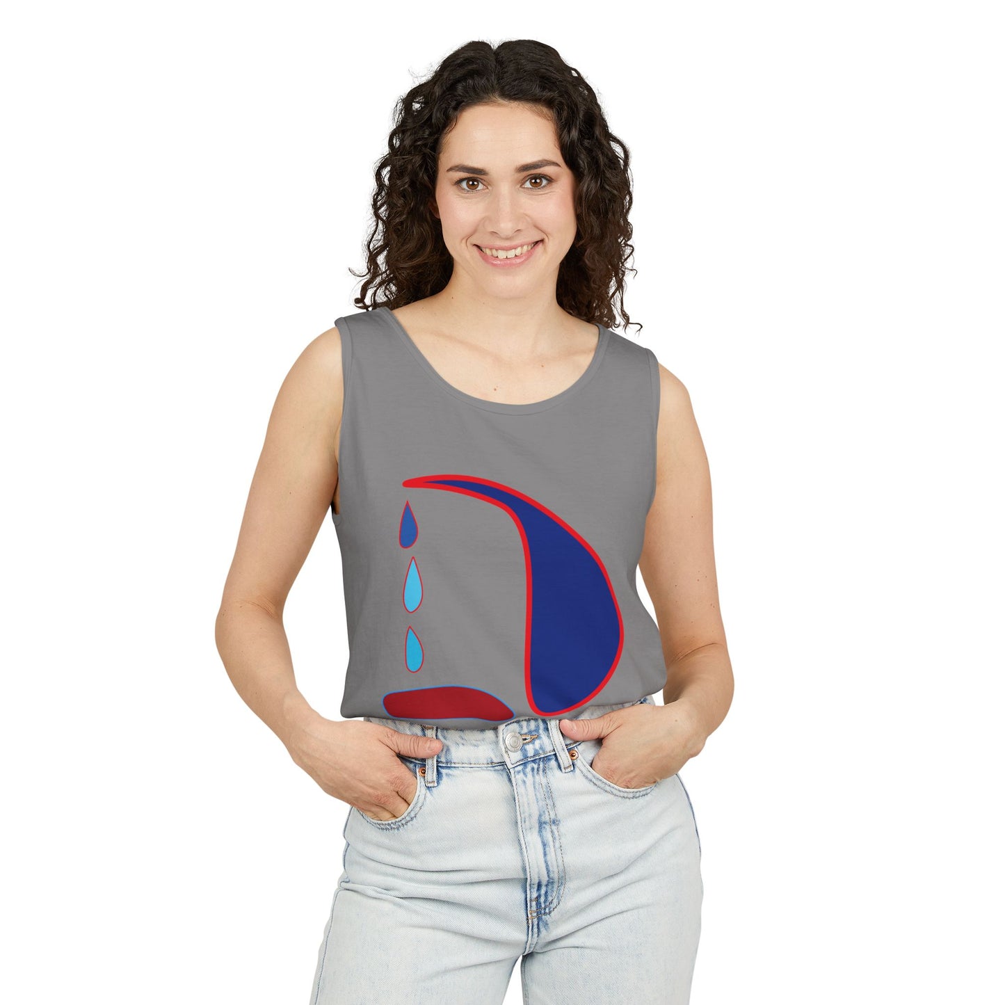 Emotional Art Unisex Garment-Dyed Tank Top | Summer Vibes & Casual Comfort