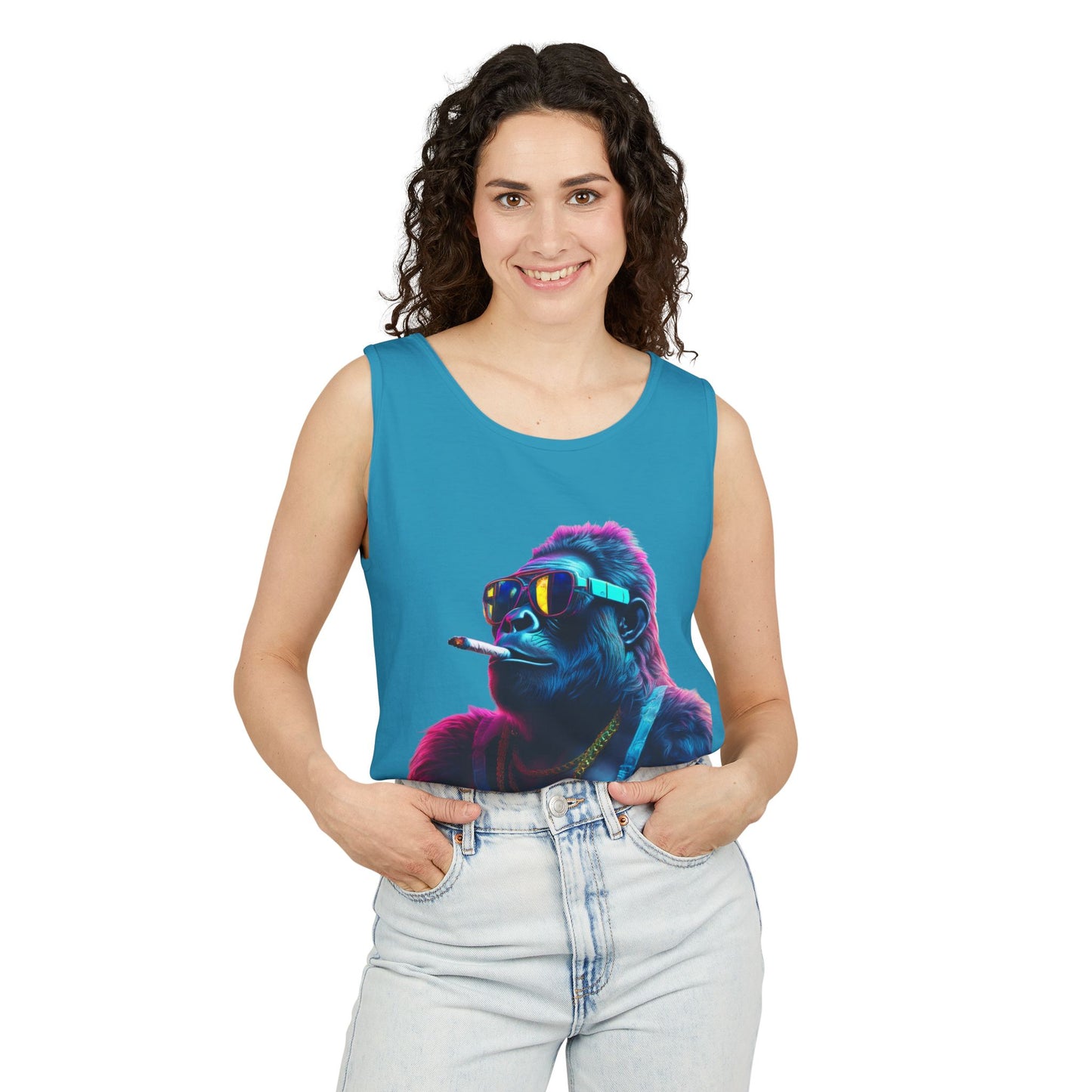 Four Two Zero Gorilla Tank Top - Unisex Garment-Dyed Summer Wear