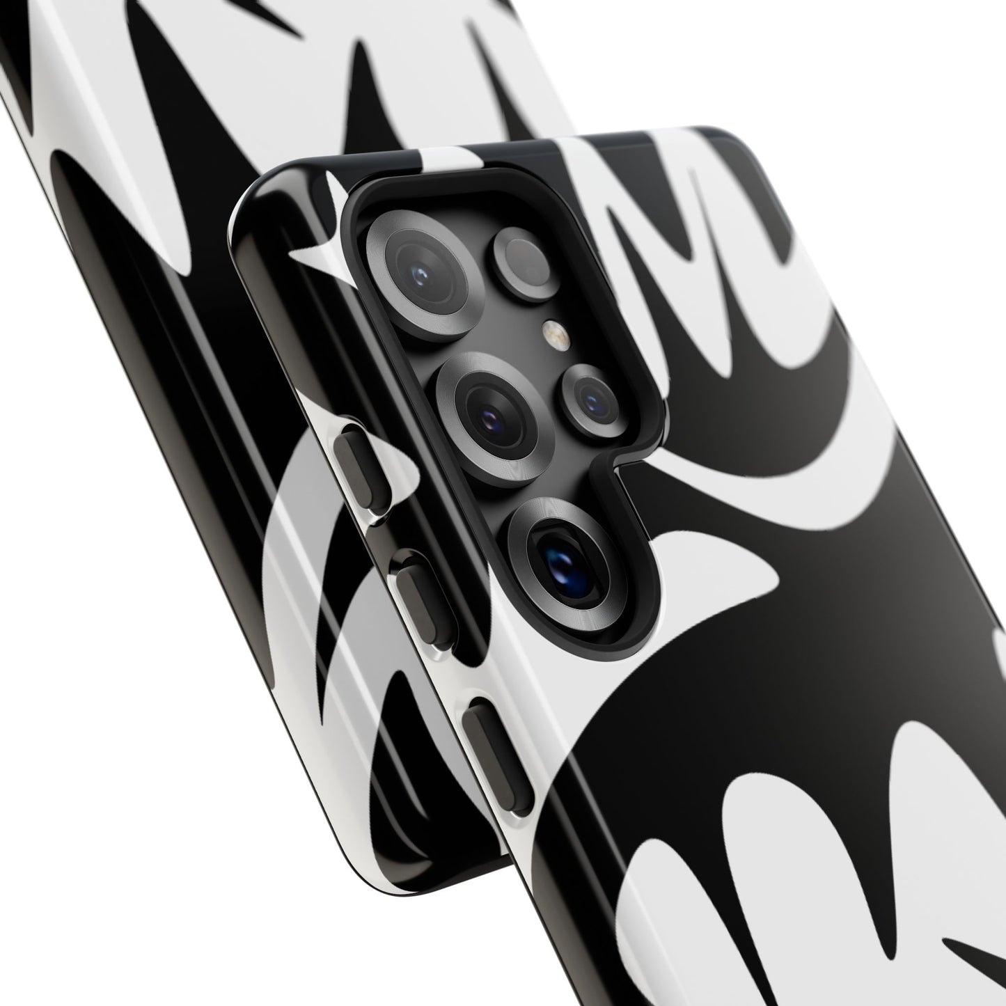 Tough Cases: Bold Black & White Monster Design Phone Case for Trendsetters