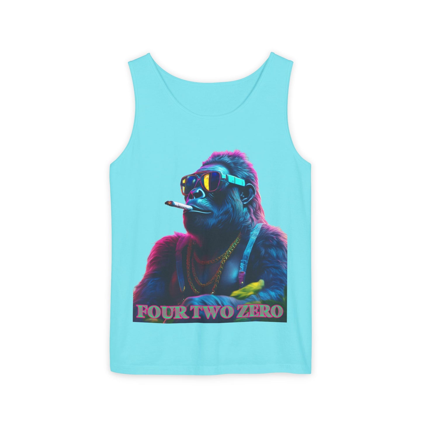 Four Two Zero Gorilla Tank Top - Unisex Garment-Dyed Summer Wear