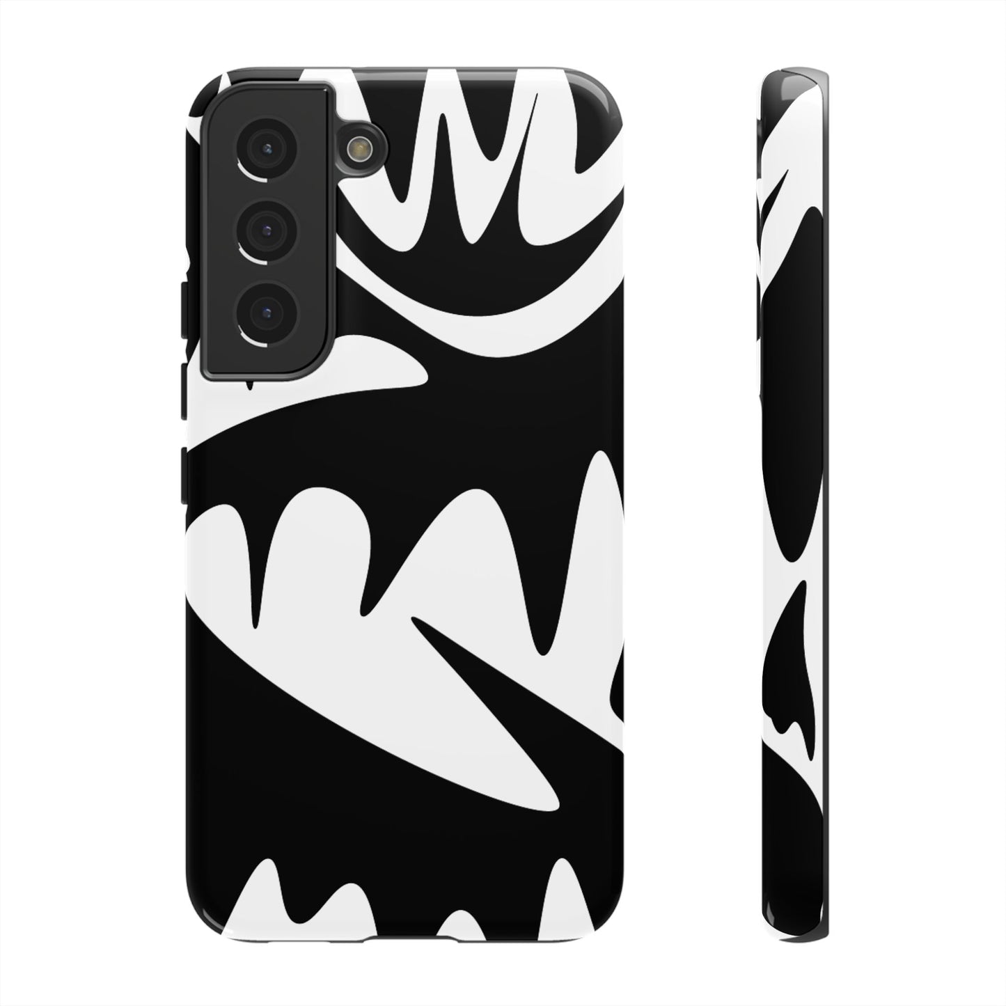 Tough Cases: Bold Black & White Monster Design Phone Case for Trendsetters
