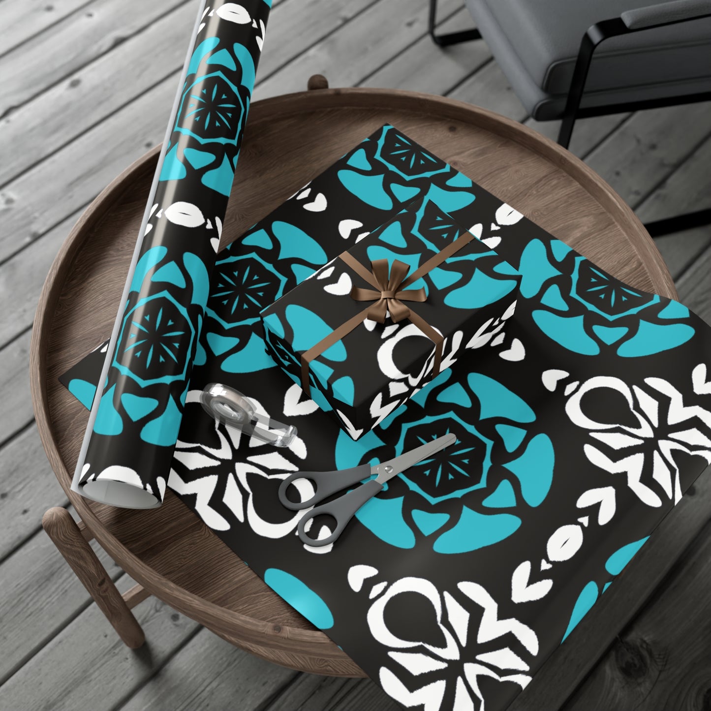 Festive Gift Wrap Papers - Colorful Geometric Pattern for Holidays & Celebrations