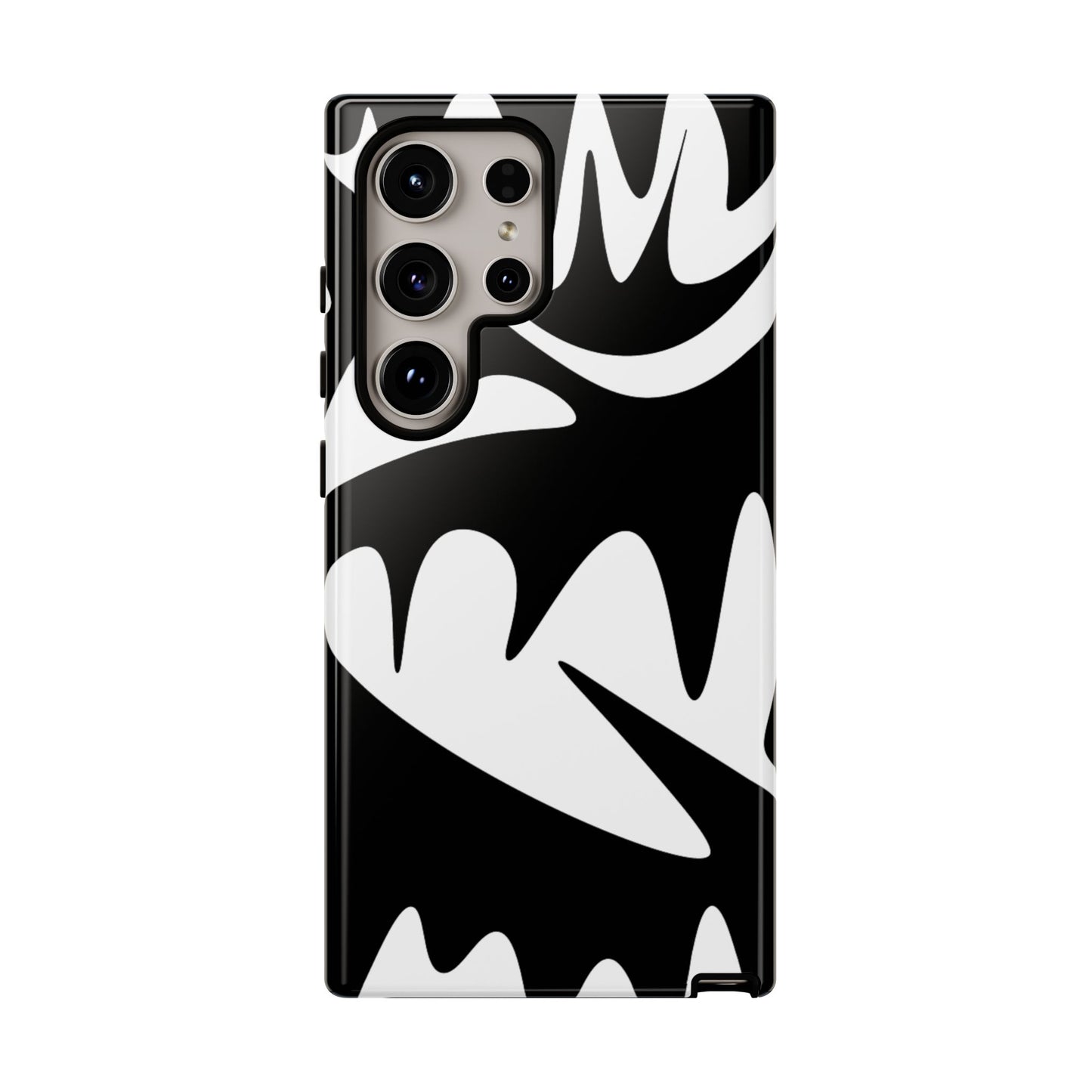 Tough Cases: Bold Black & White Monster Design Phone Case for Trendsetters