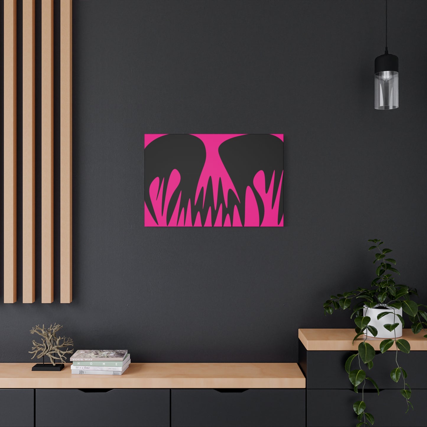 Bold Pink Canvas Art Print - Abstract Wall Decor for Modern Spaces