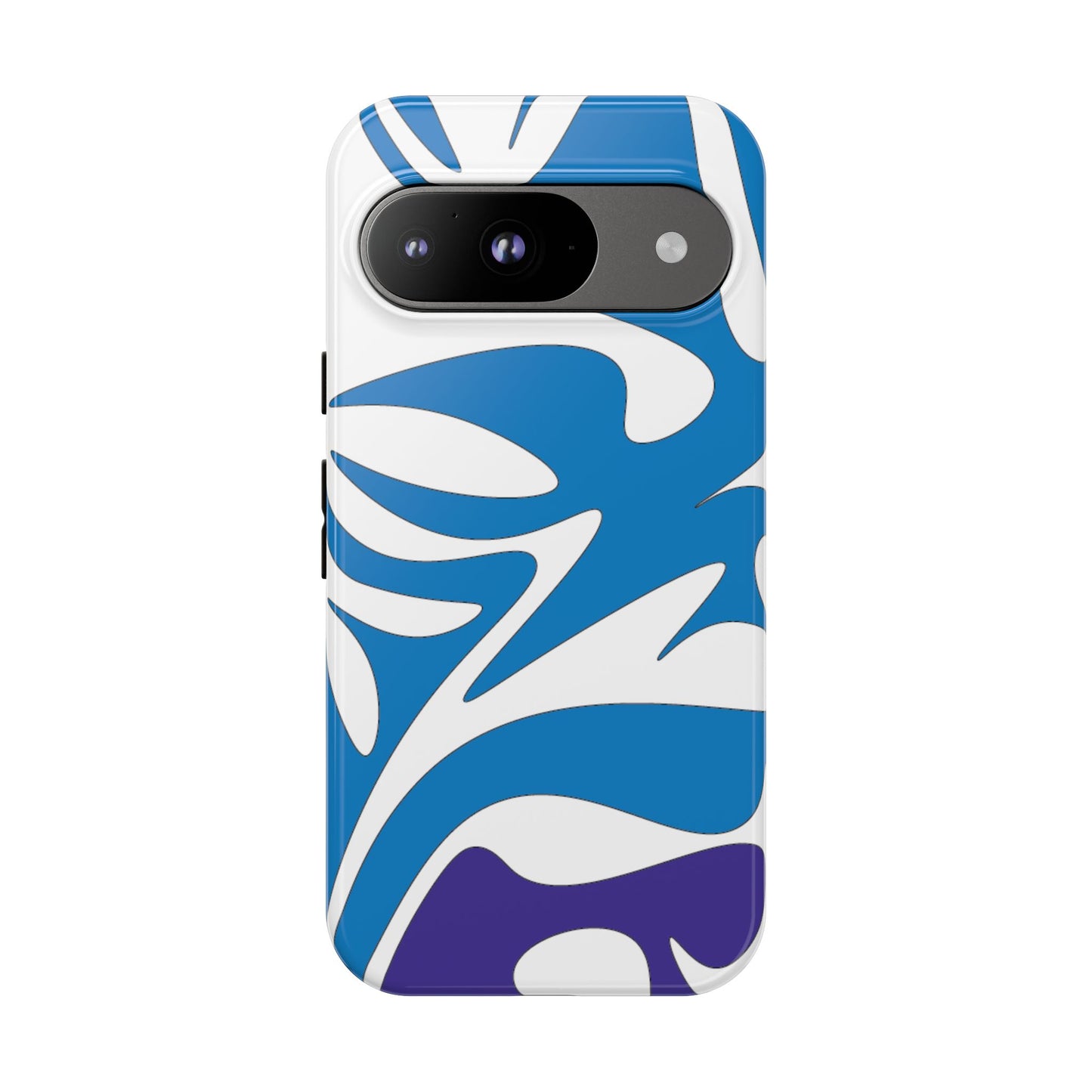Stylish Tough Phone Case - Blue Abstract Design