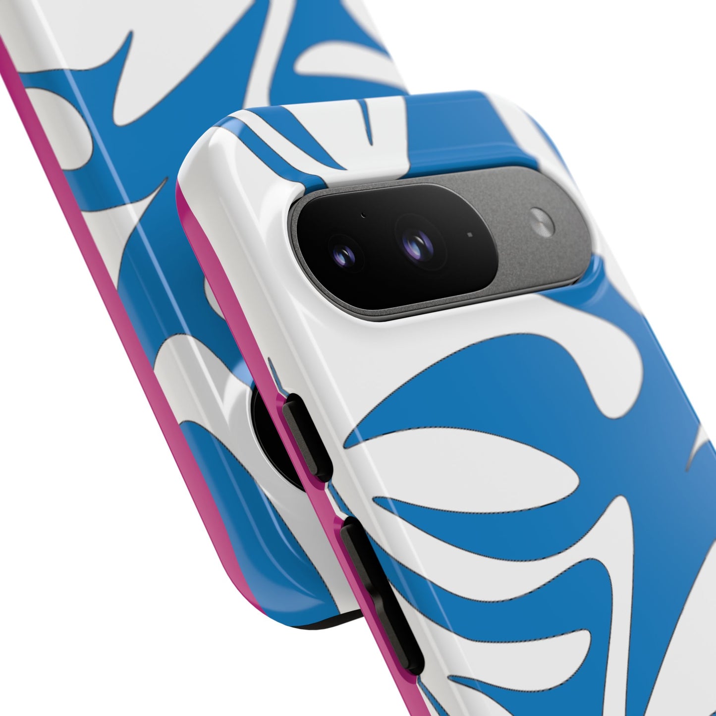 Stylish Tough Phone Case - Blue Abstract Design