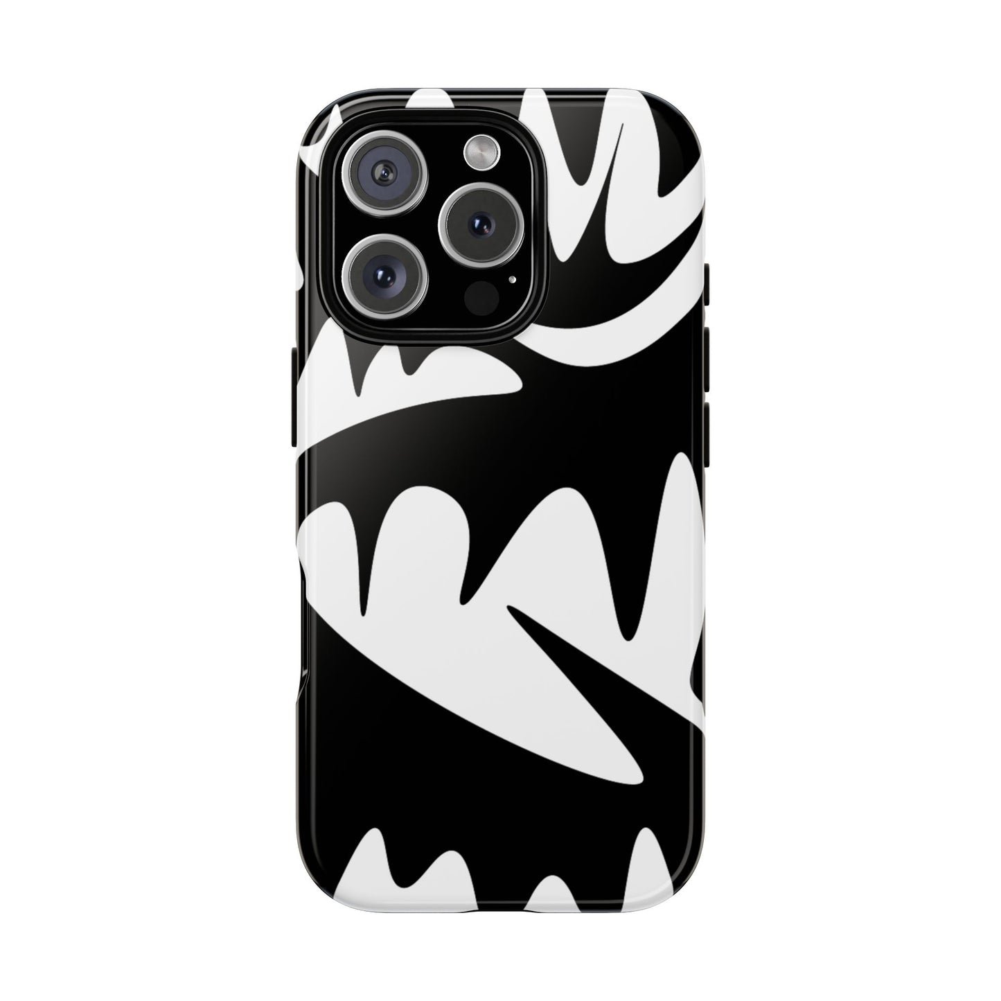 Tough Cases: Bold Black & White Monster Design Phone Case for Trendsetters