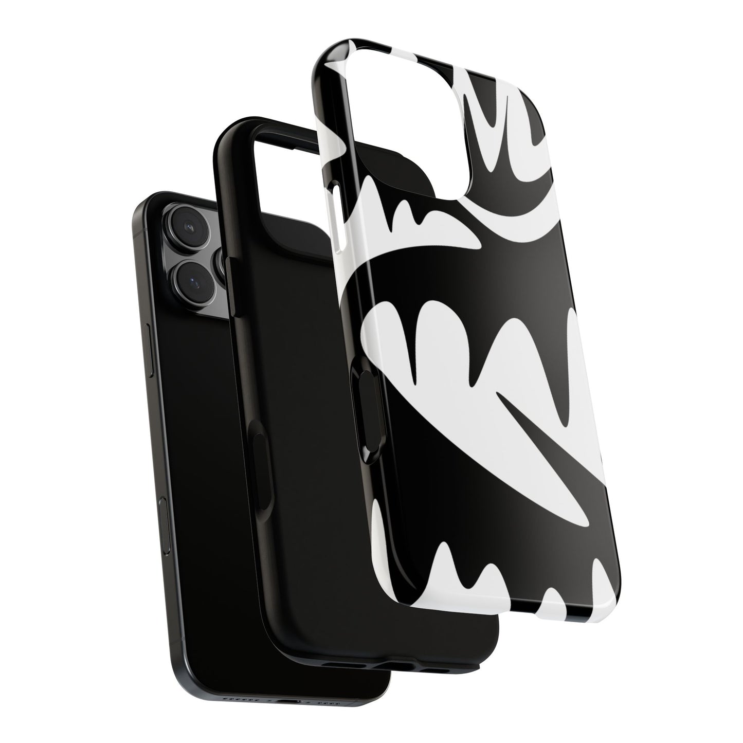 Tough Cases: Bold Black & White Monster Design Phone Case for Trendsetters