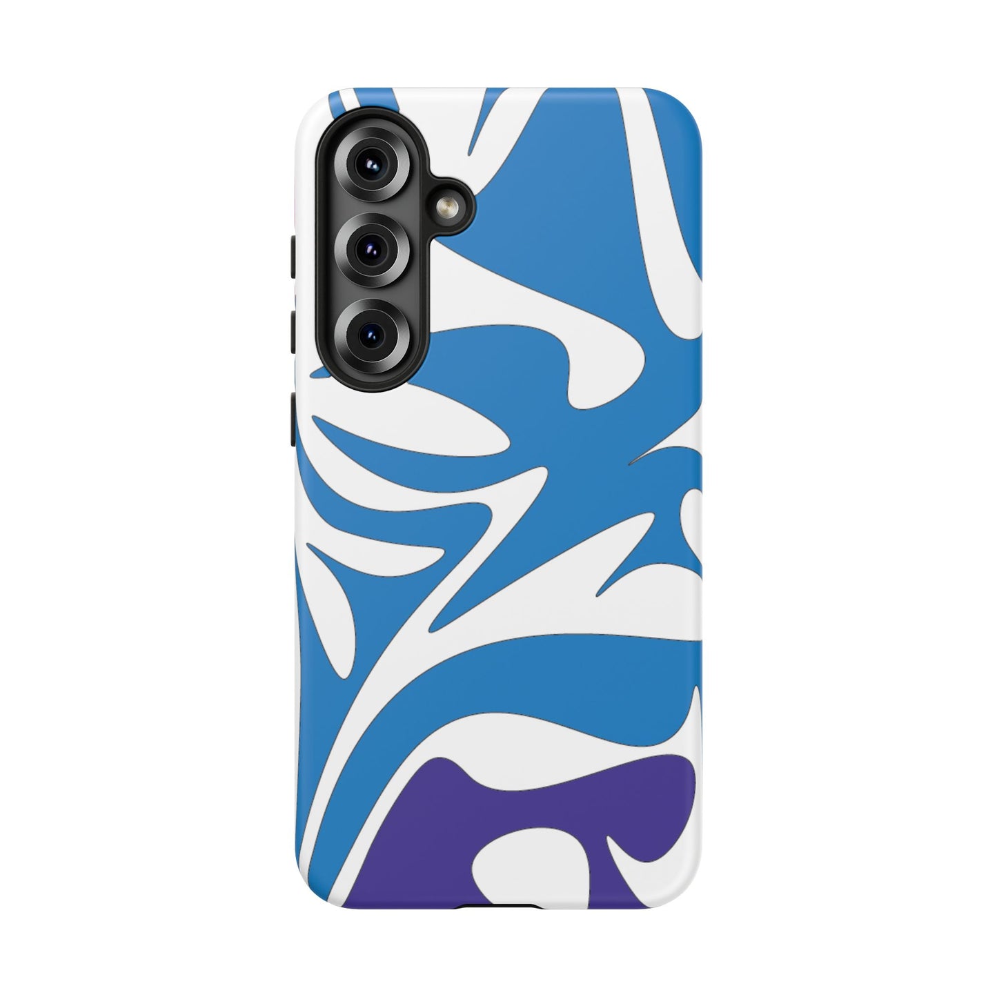 Stylish Tough Phone Case - Blue Abstract Design