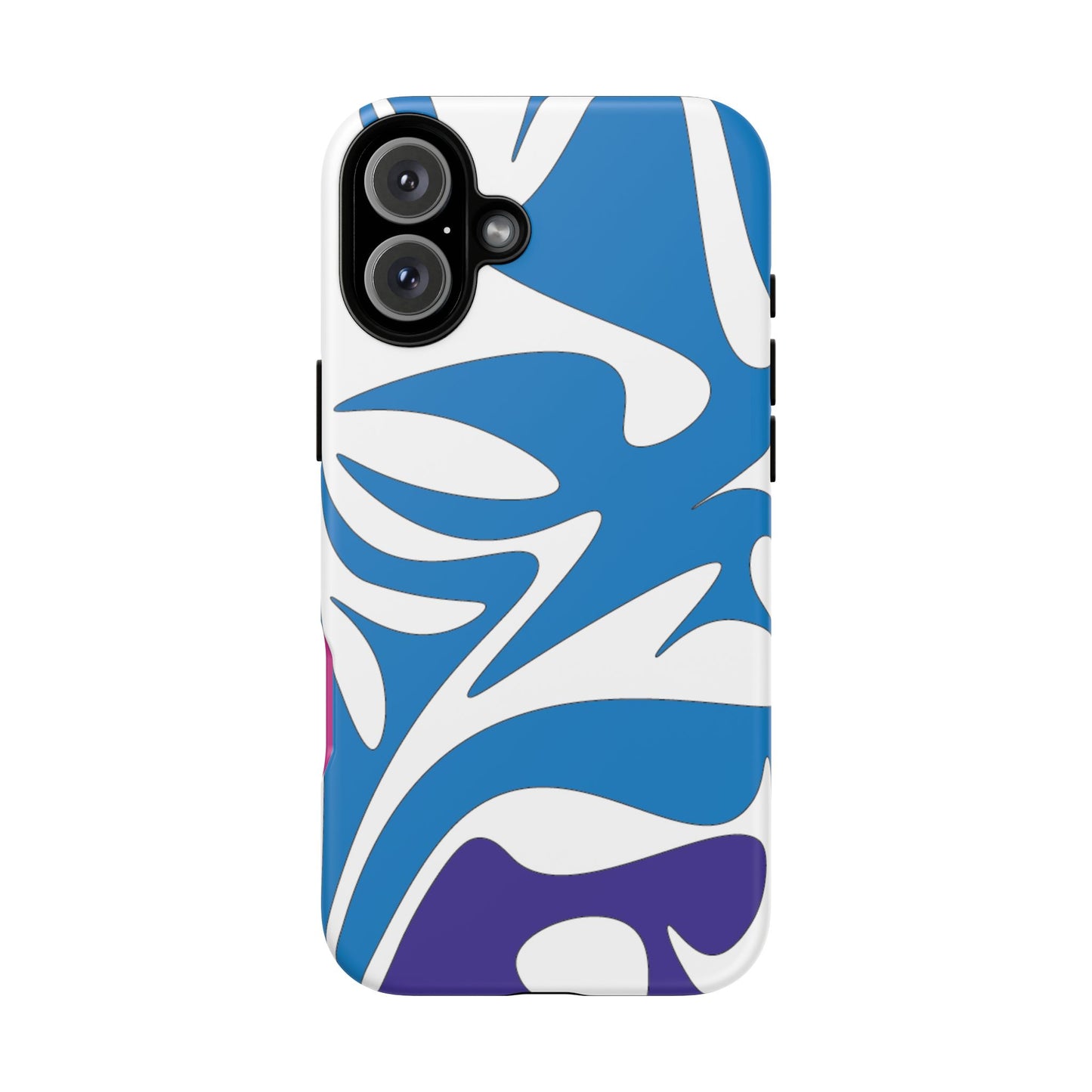 Stylish Tough Phone Case - Blue Abstract Design